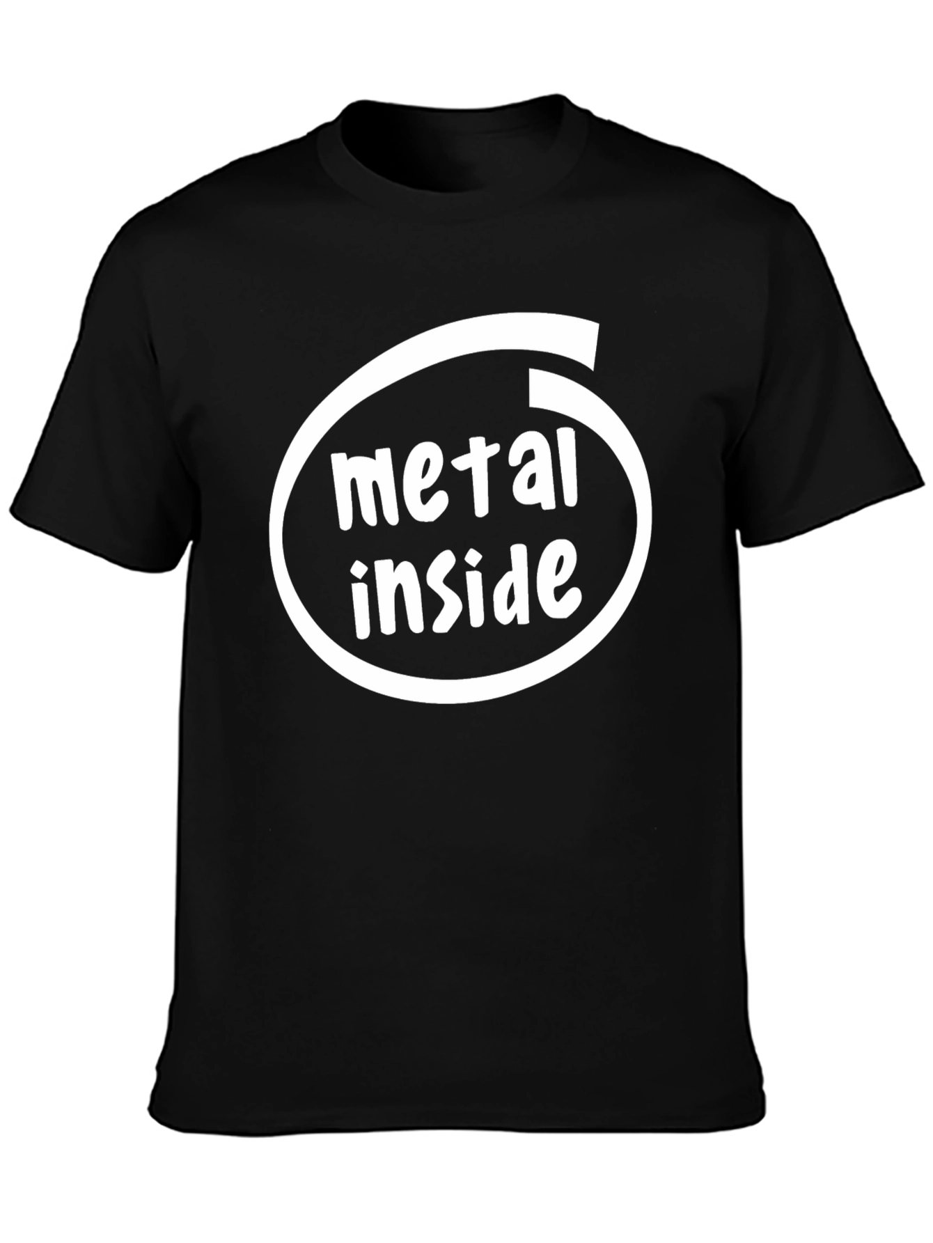 Metal Inside Black T-Shirt - Funny Graphic Tee