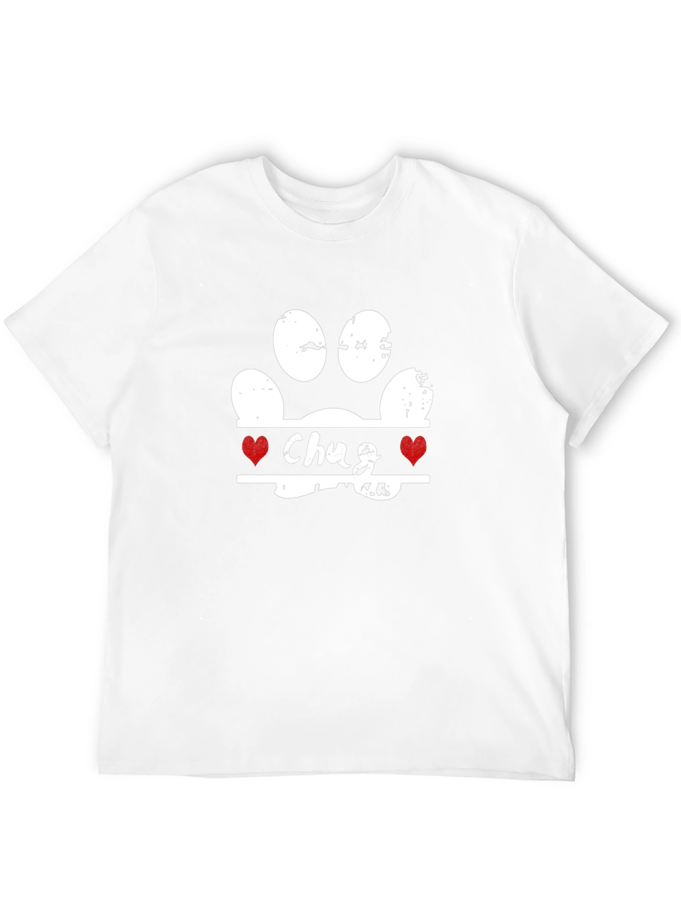 Chug Paw Print Graphic T-Shirt - Dog Lover Tee
