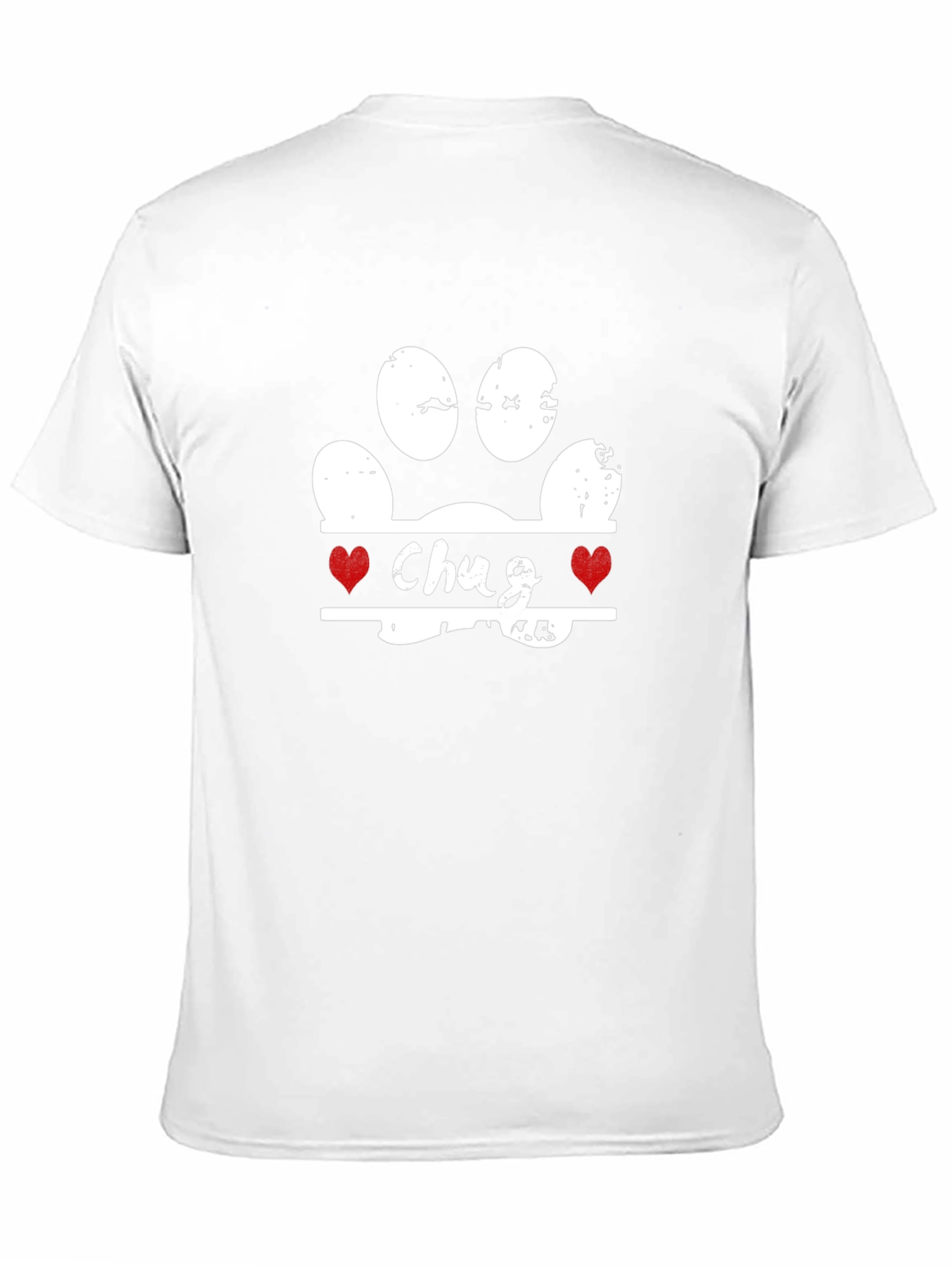 Chug Paw Print Graphic T-Shirt - Dog Lover Tee