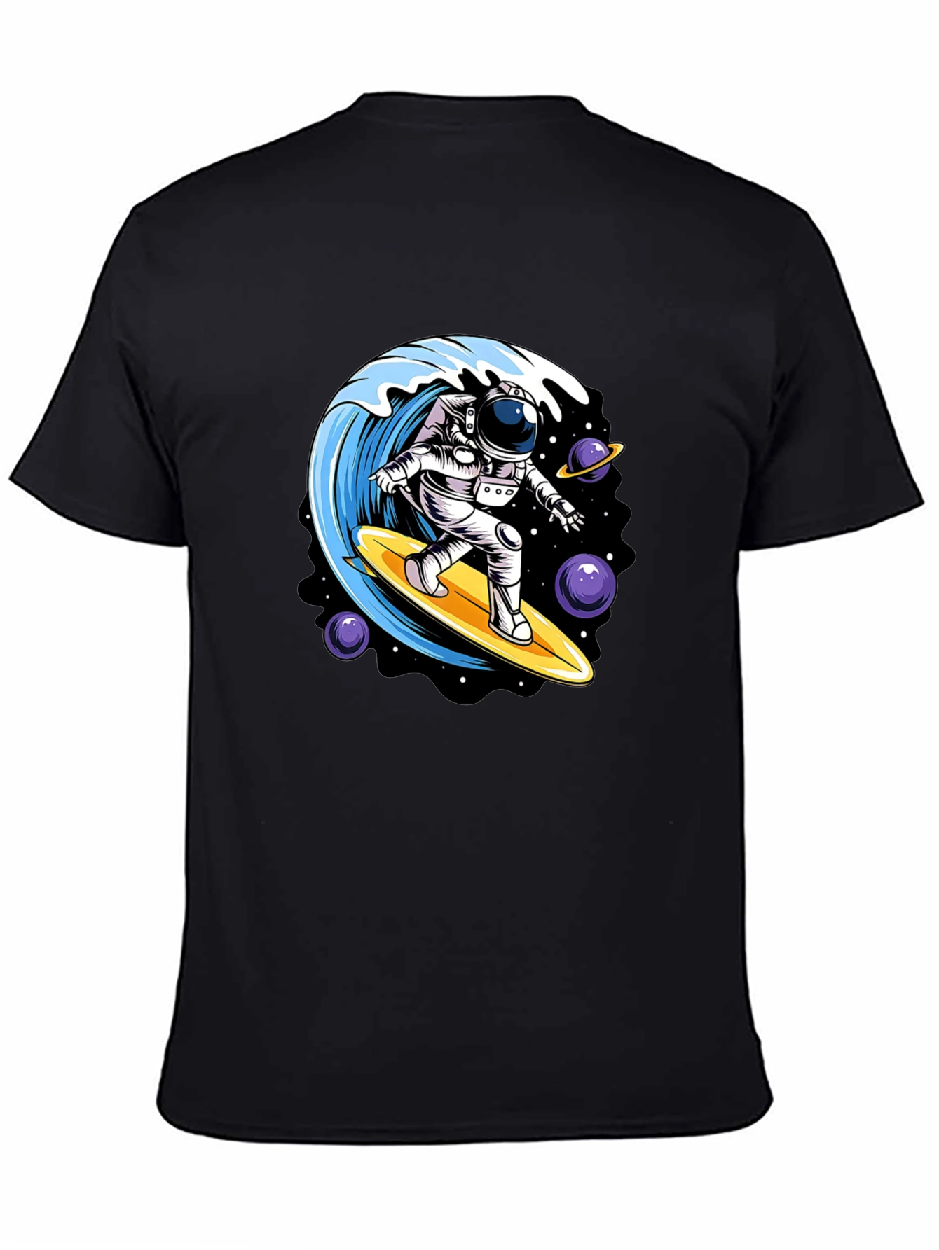 Astronaut Surfing Wave Graphic Tee