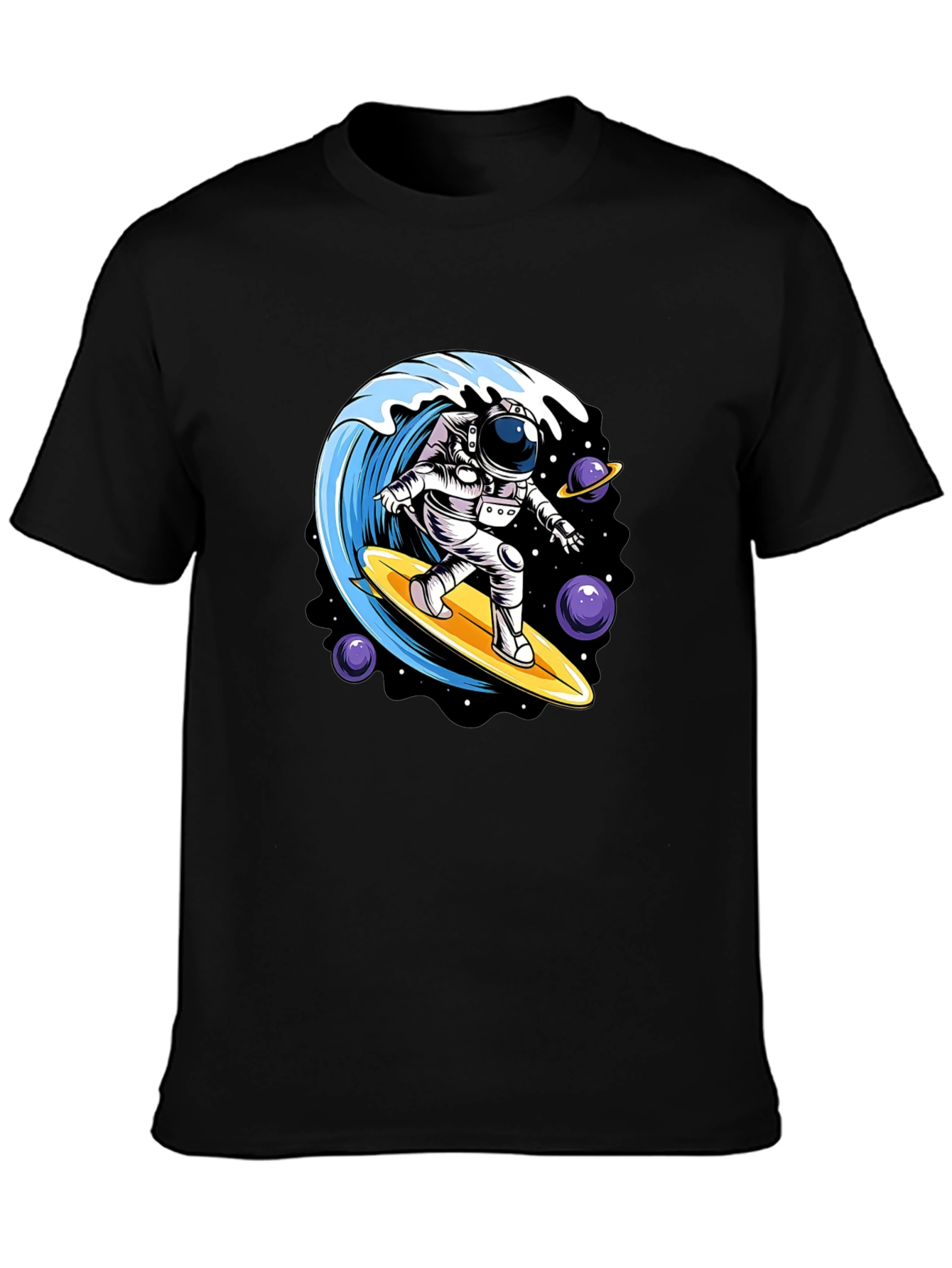 Astronaut Surfing Wave Graphic Tee