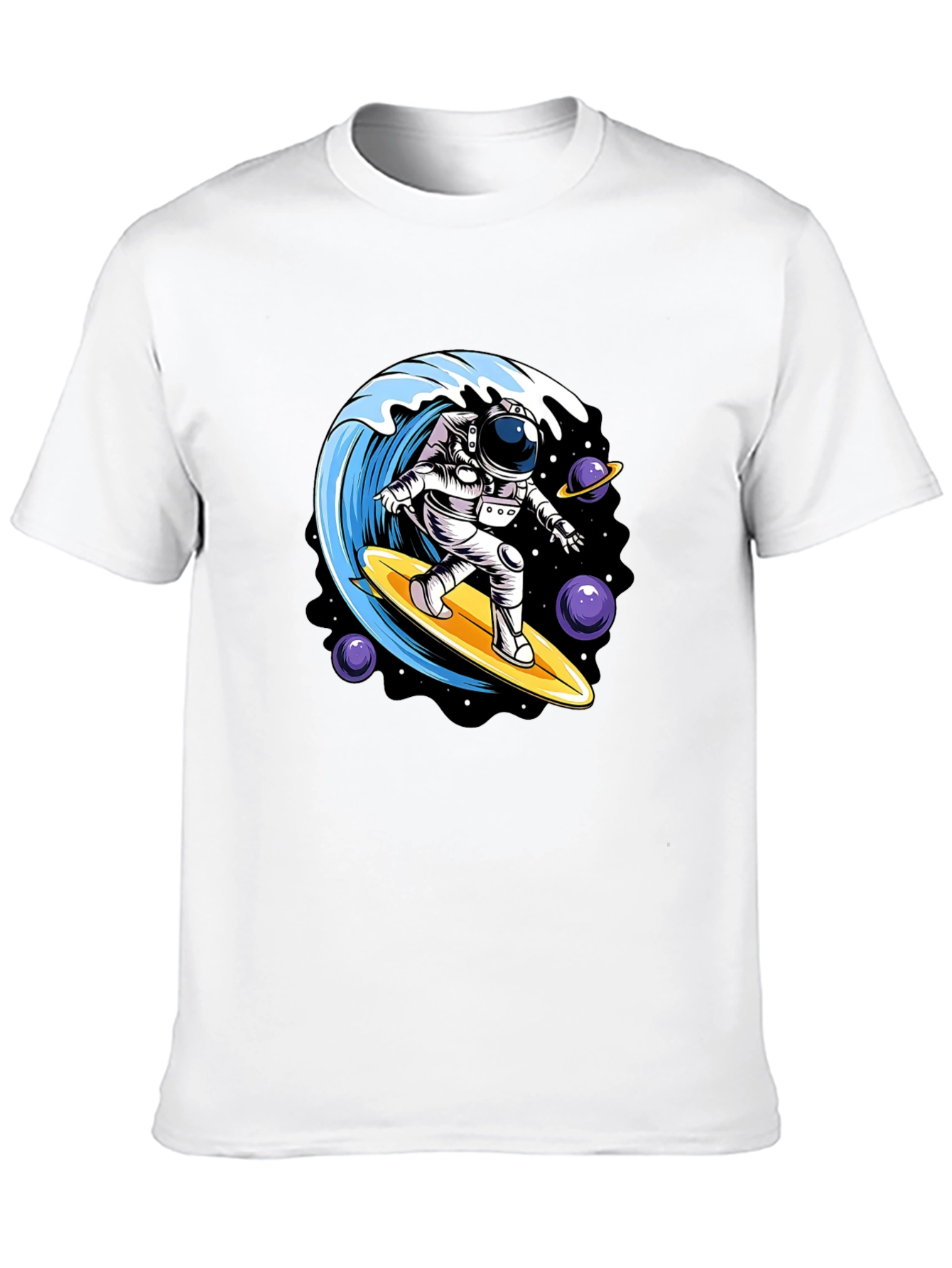 Astronaut Surfing Wave Graphic Tee