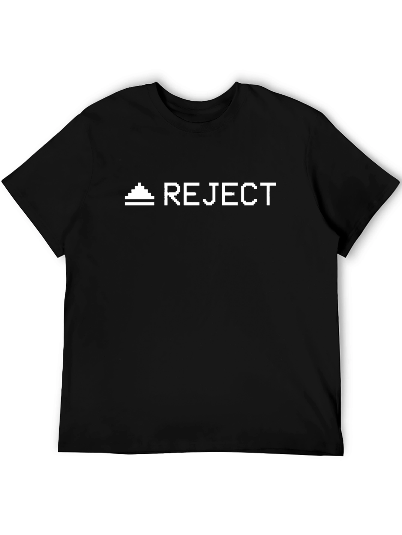 Reject Black Tee - Minimalist Graphic T-Shirt
