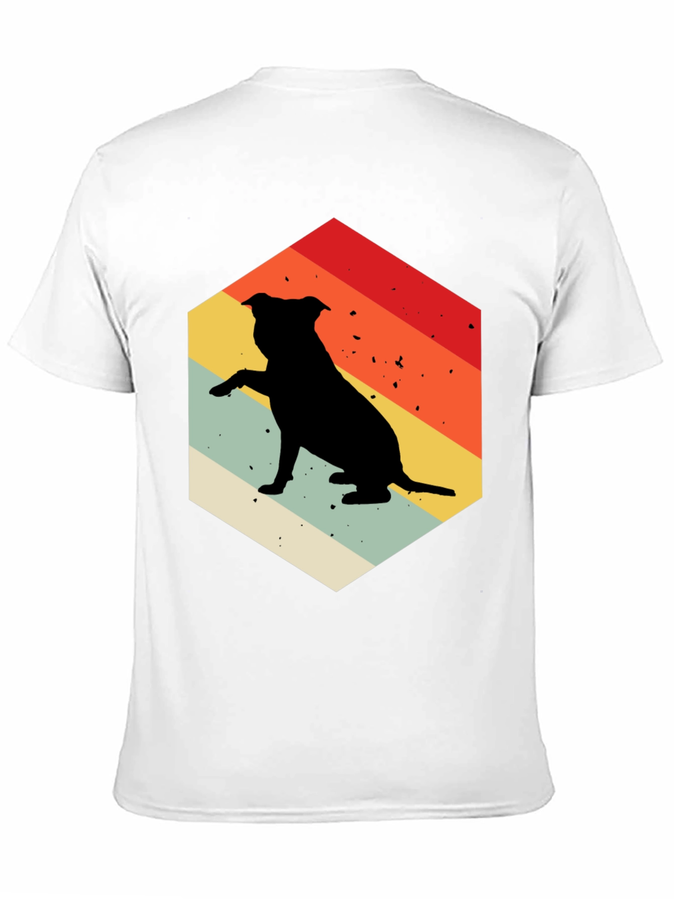 Retro Dog T-Shirt Pitbull Silhouette
