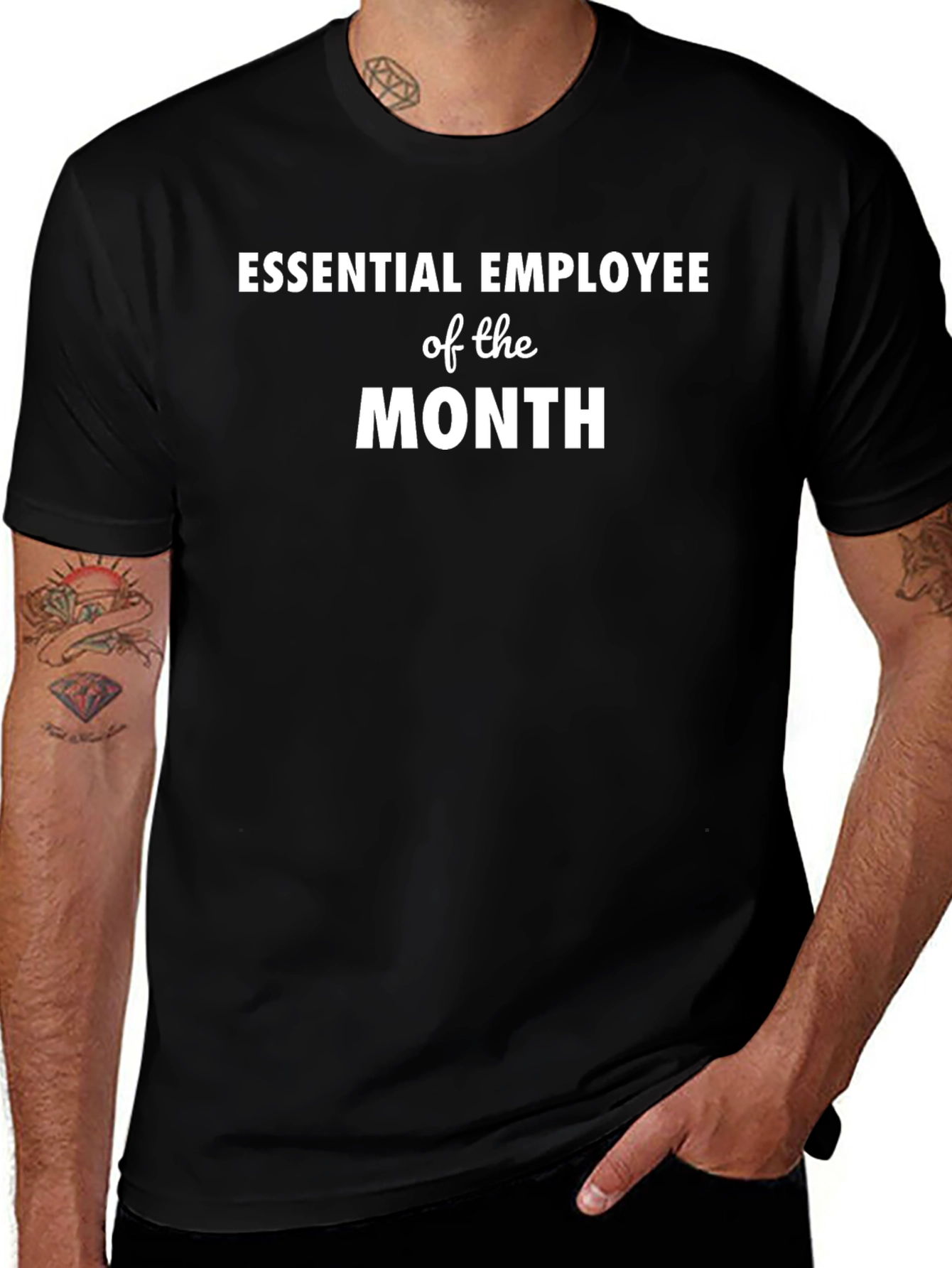 Essential Employee of the Month Black T-Shirt