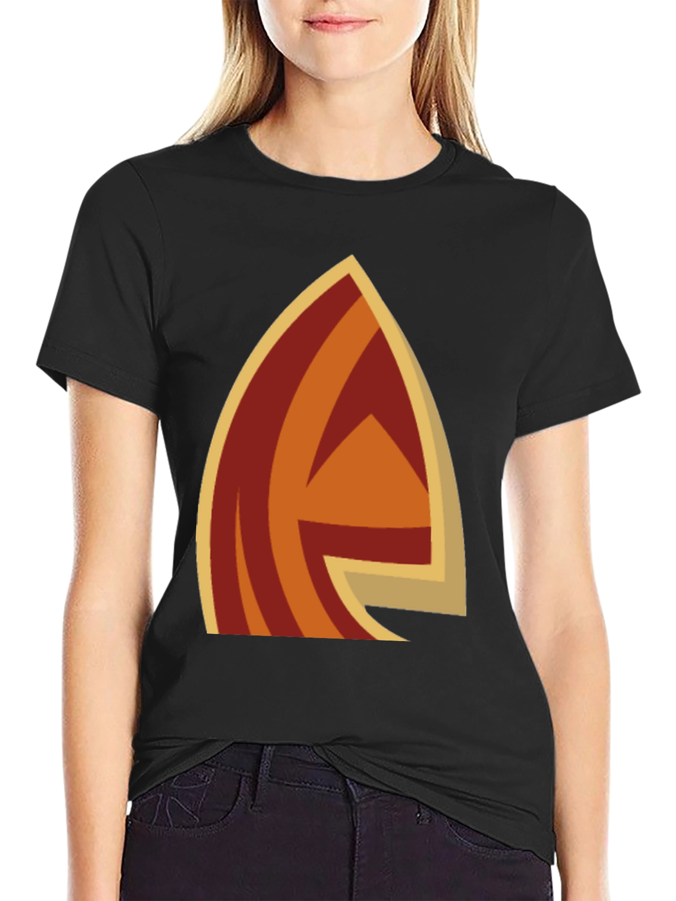 Retro Arrow Graphic Black T-Shirt