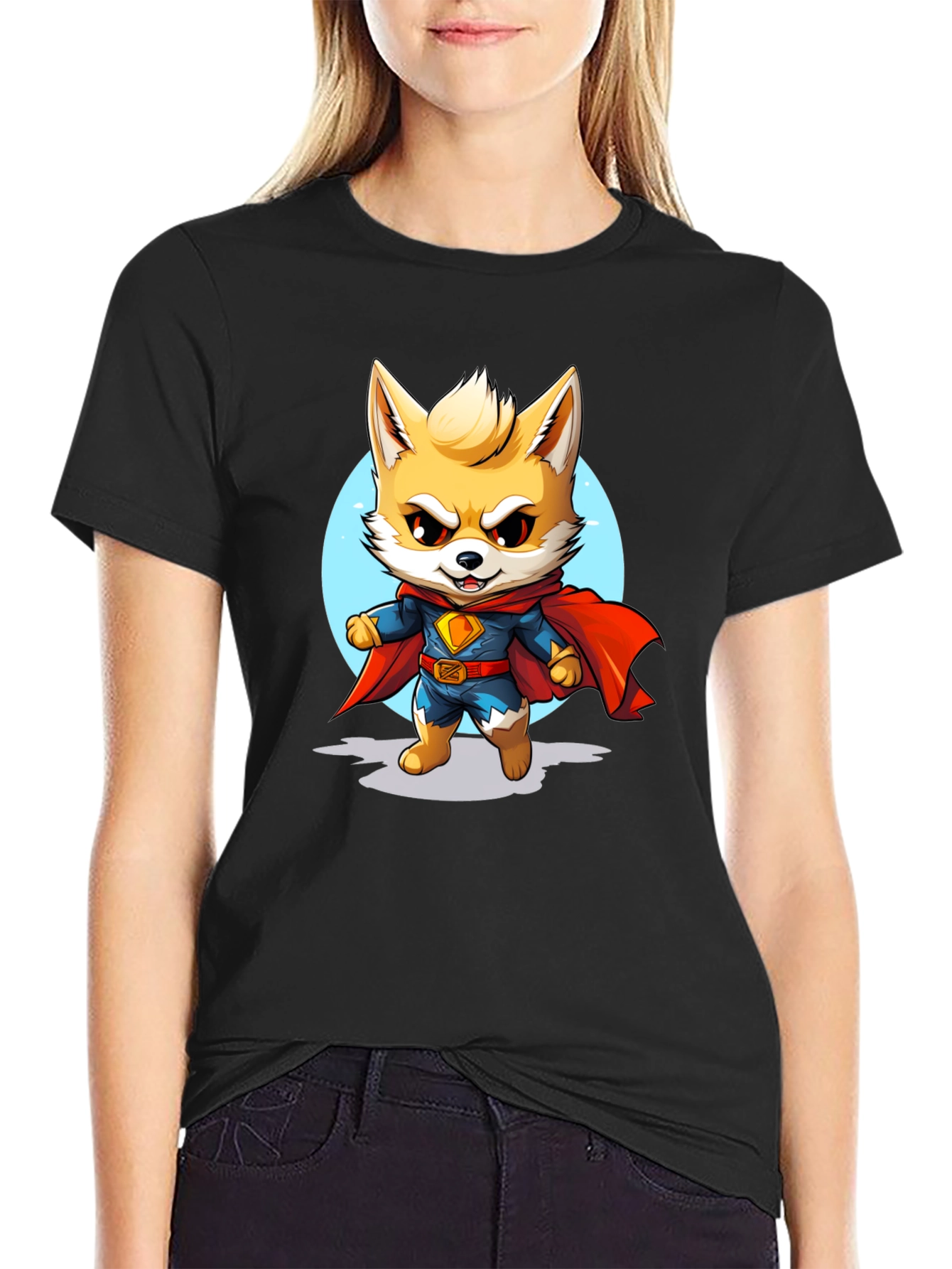 Super Fox T-Shirt - Cartoon Hero Tee