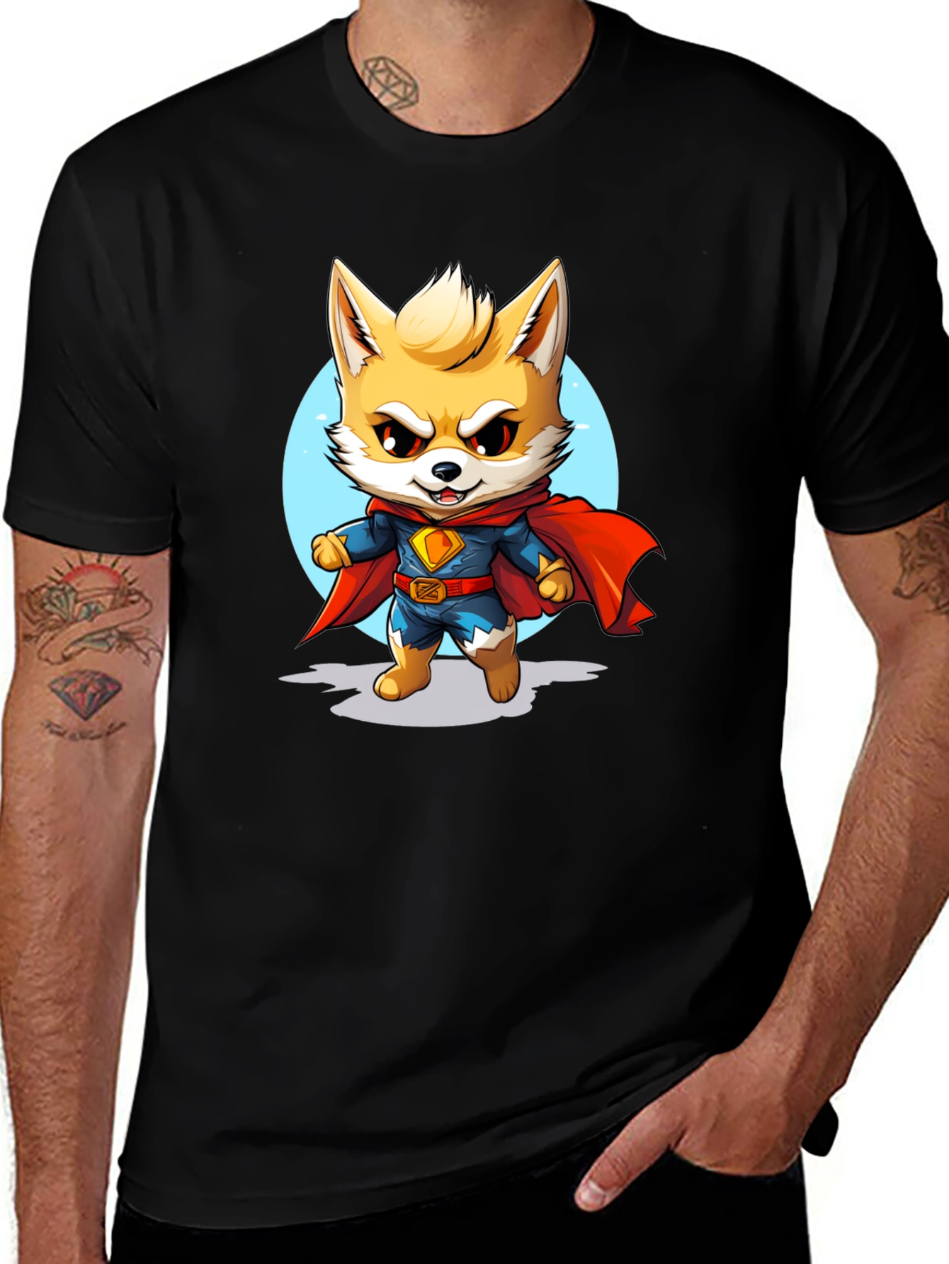 Super Fox T-Shirt - Cartoon Hero Tee