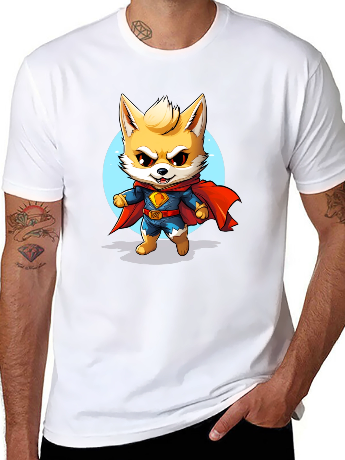 Super Fox T-Shirt - Cartoon Hero Tee