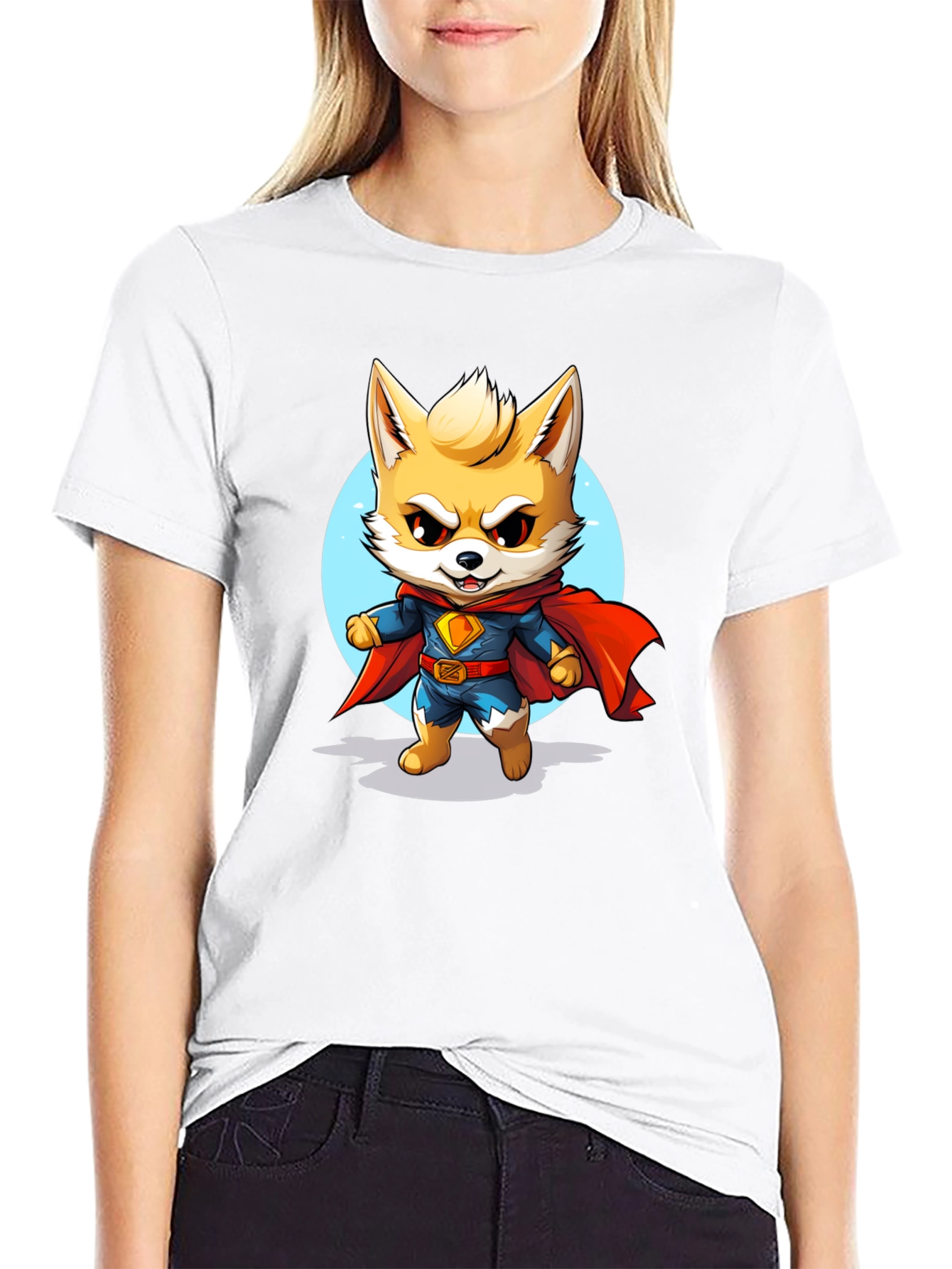 Super Fox T-Shirt - Cartoon Hero Tee