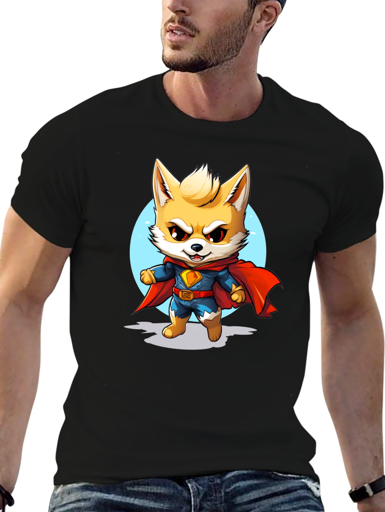 Super Fox T-Shirt - Cartoon Hero Tee