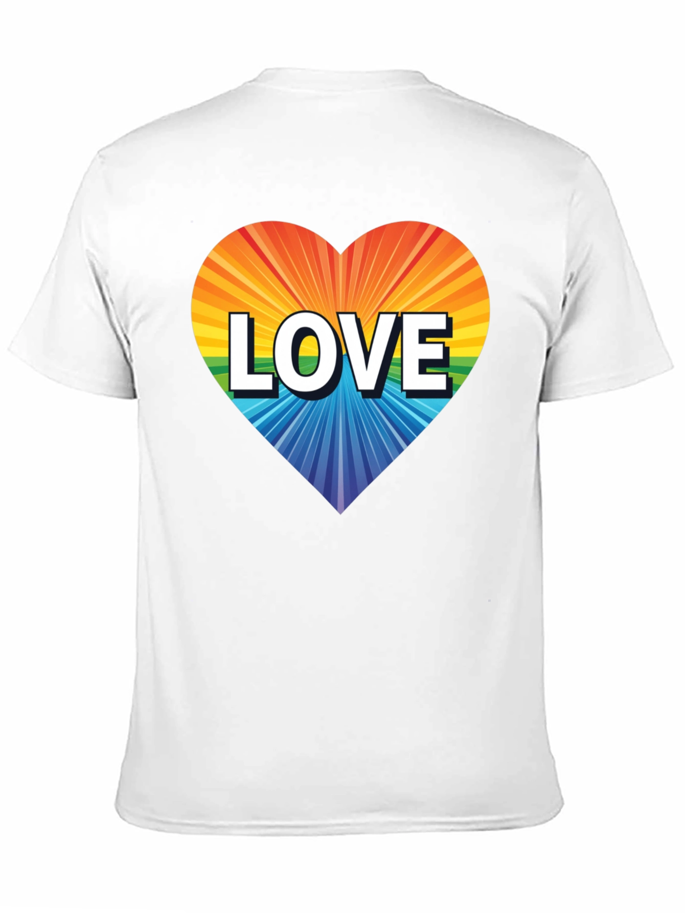 Rainbow Heart Love Graphic T-Shirt
