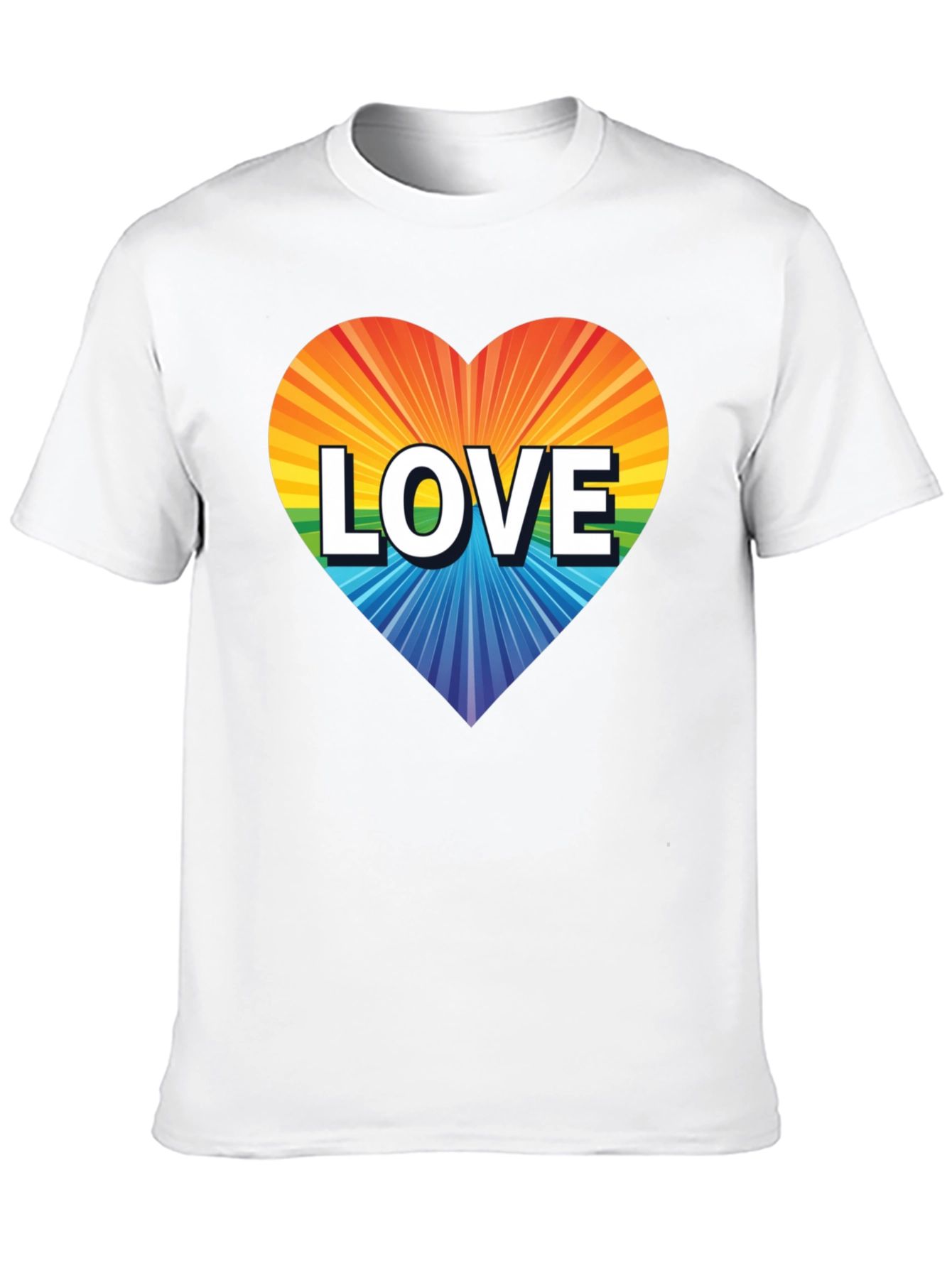 Rainbow Heart Love Graphic T-Shirt