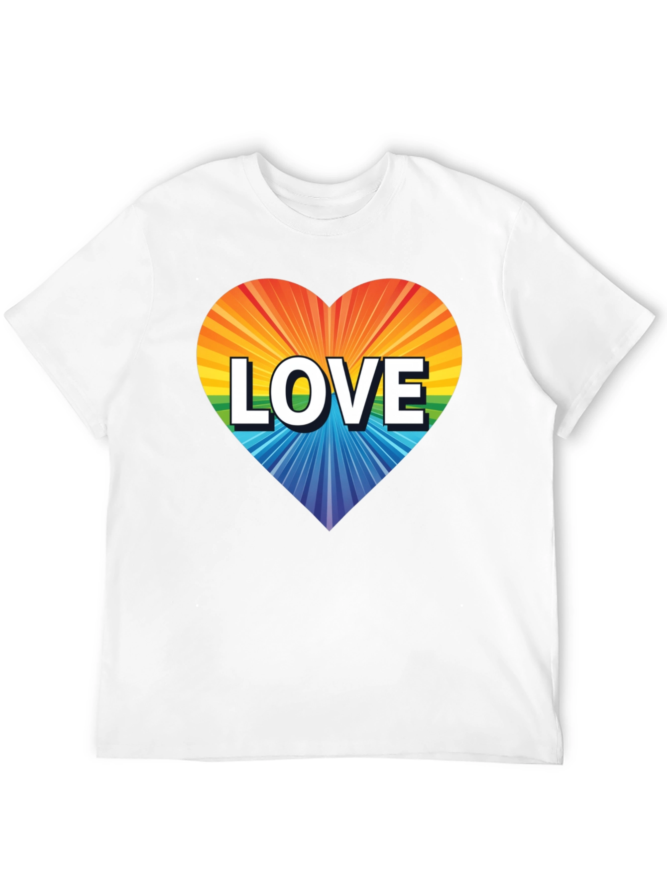 Rainbow Heart Love Graphic T-Shirt