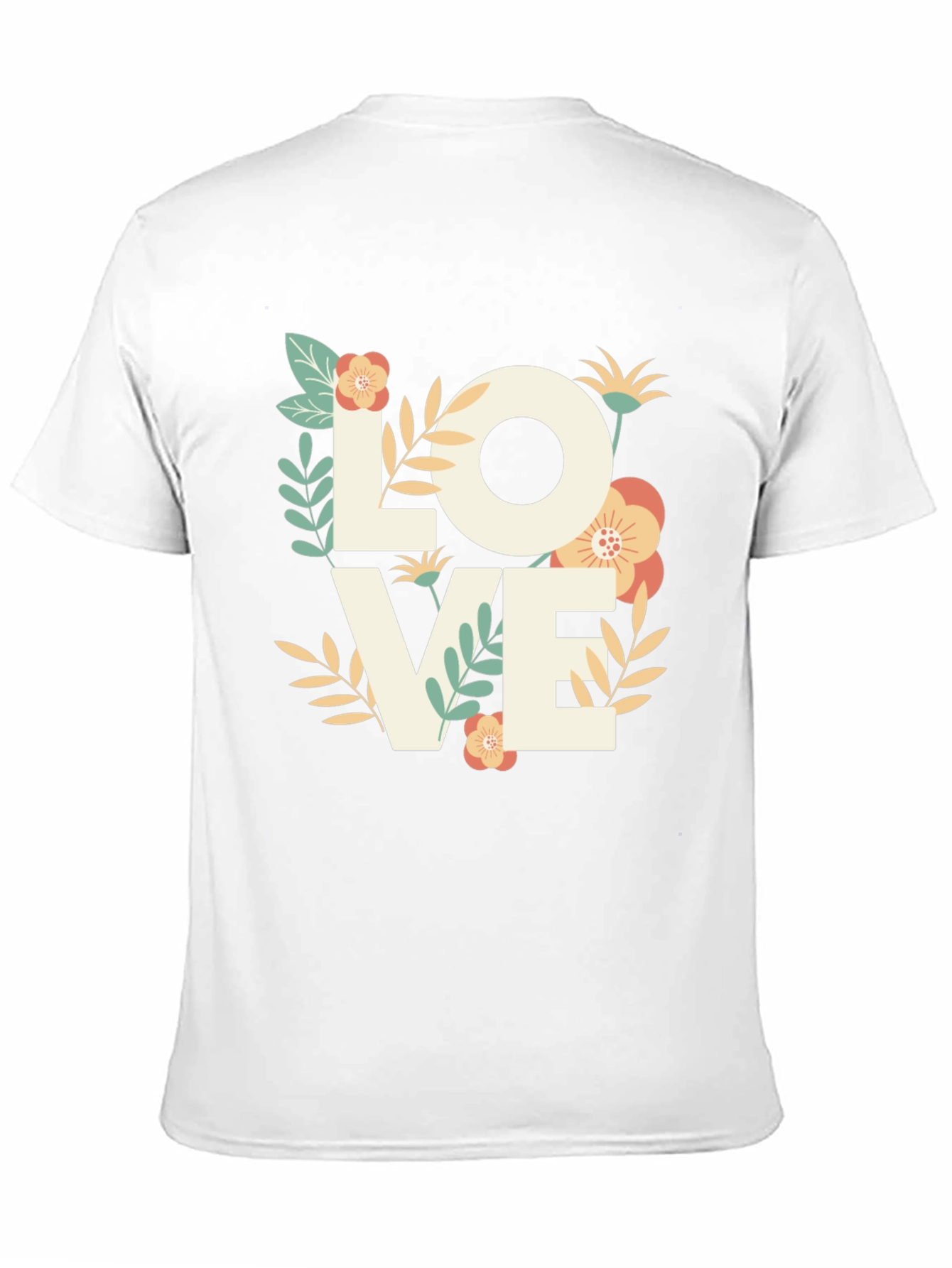 Floral LOVE Graphic Tee - Stylish Mens T-Shirt