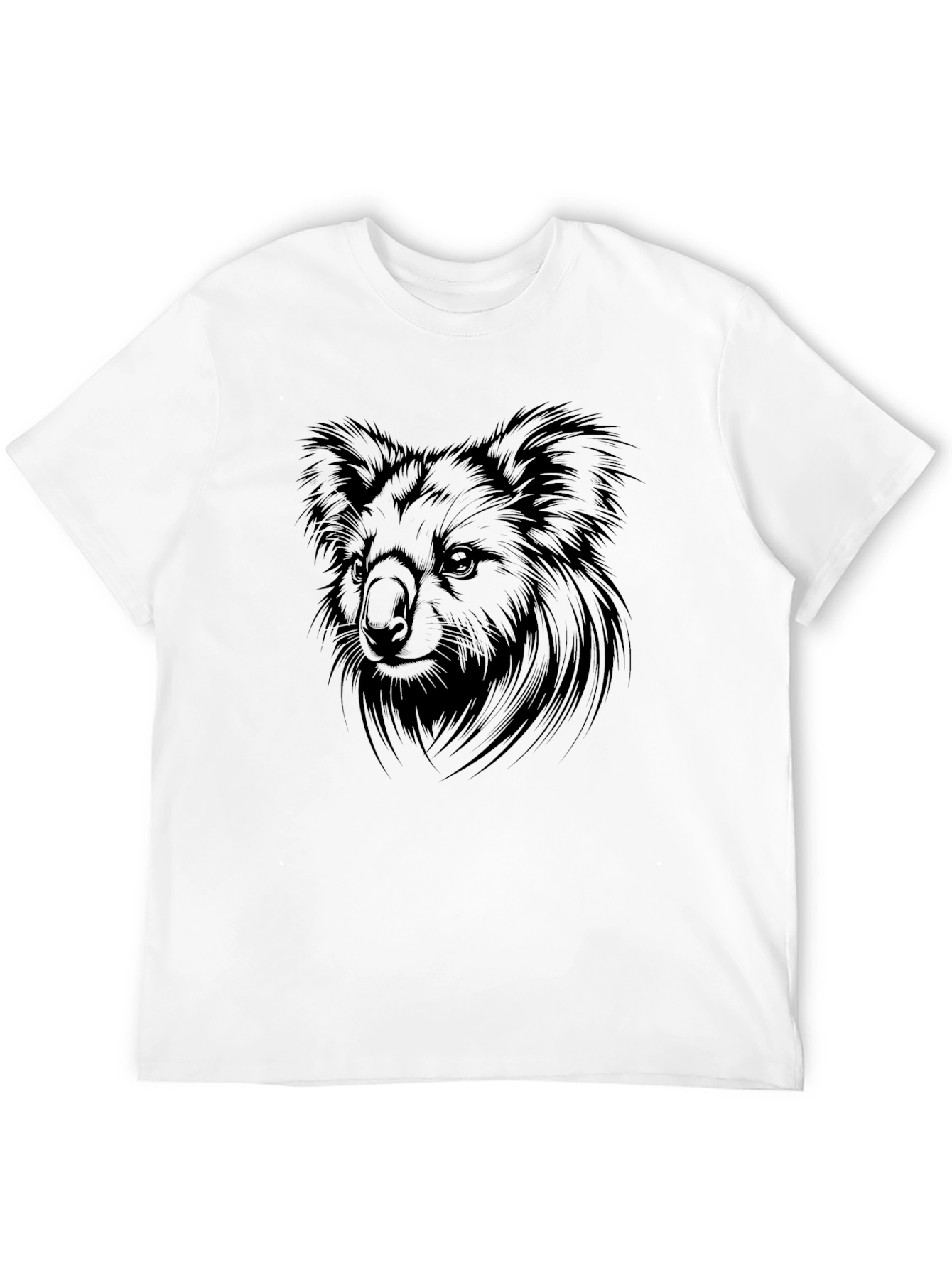 Koala Graphic Print Black T-Shirt