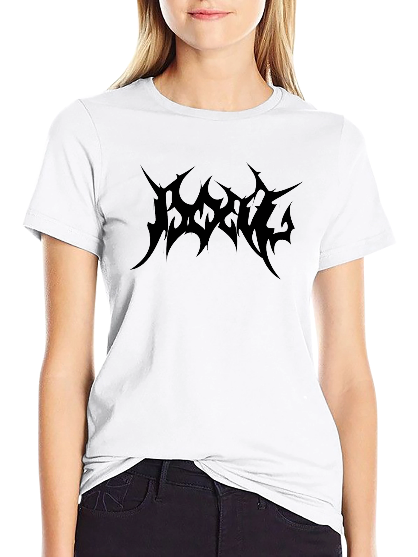 Edgy Black Graphic Tee - Dark Aesthetic