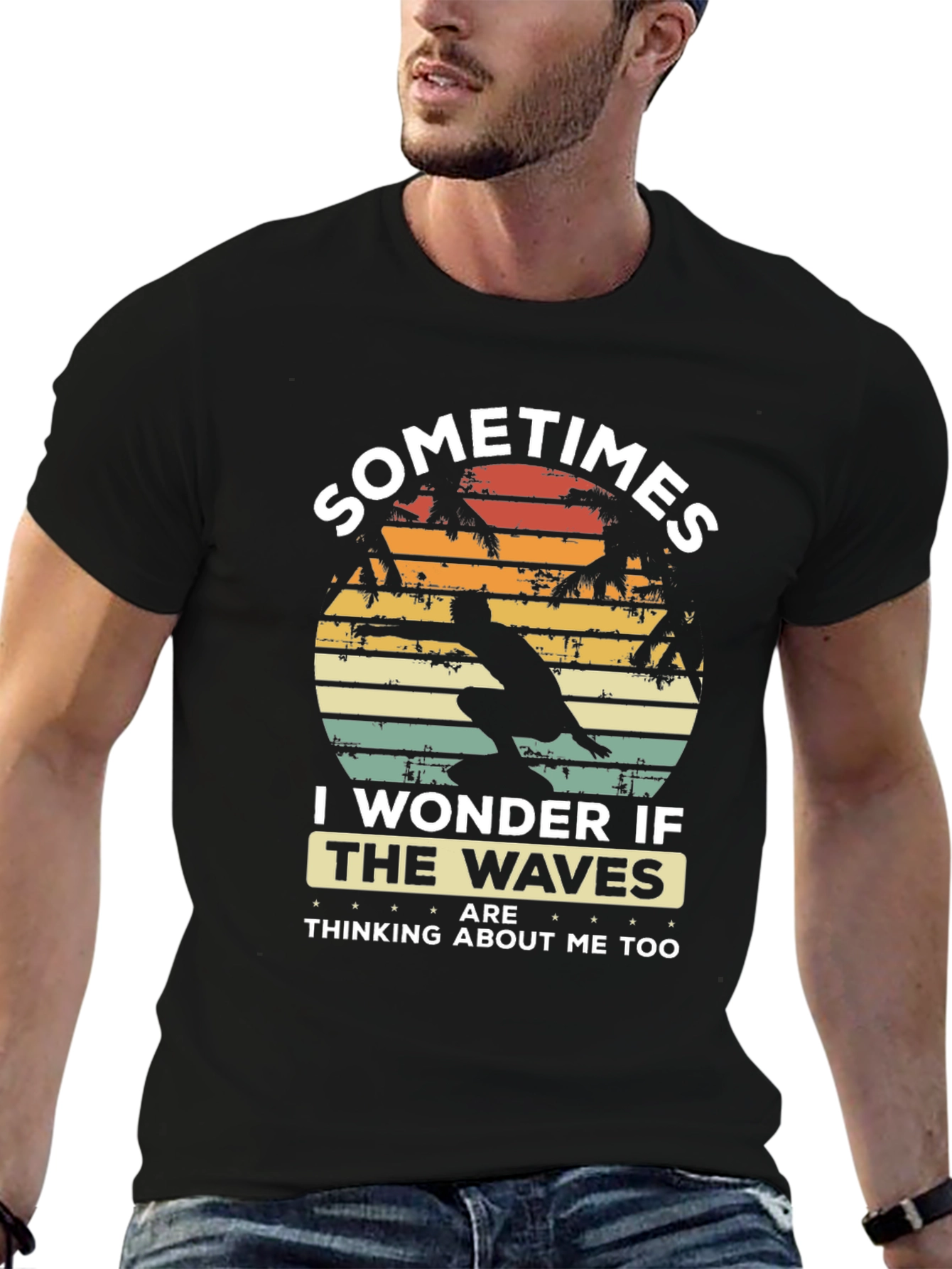 Sometimes I Wonder Tee - Waves Graphic
