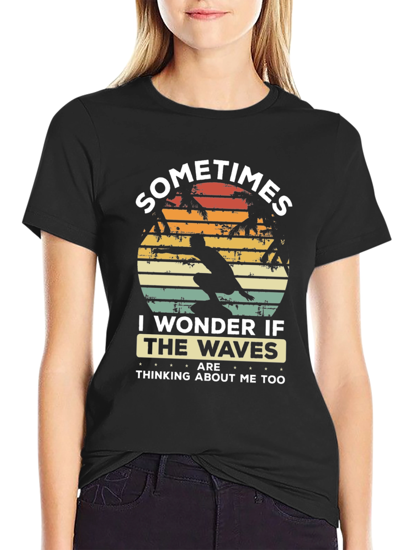 Sometimes I Wonder Tee - Waves Graphic