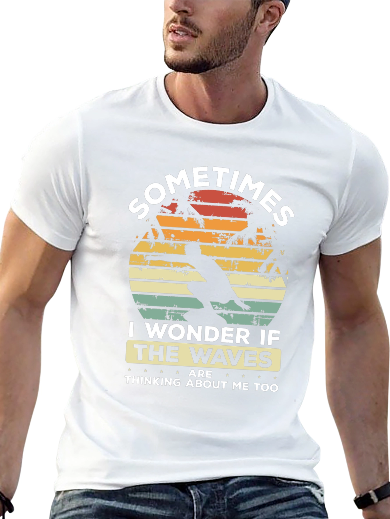 Sometimes I Wonder Tee - Waves Graphic