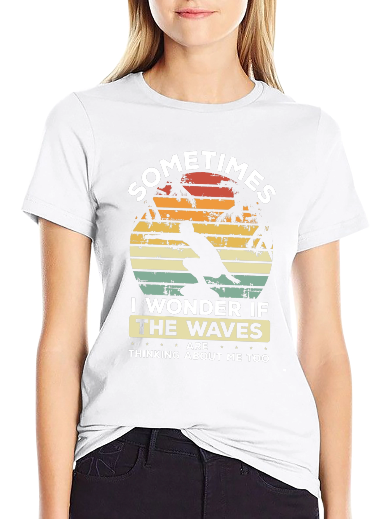 Sometimes I Wonder Tee - Waves Graphic