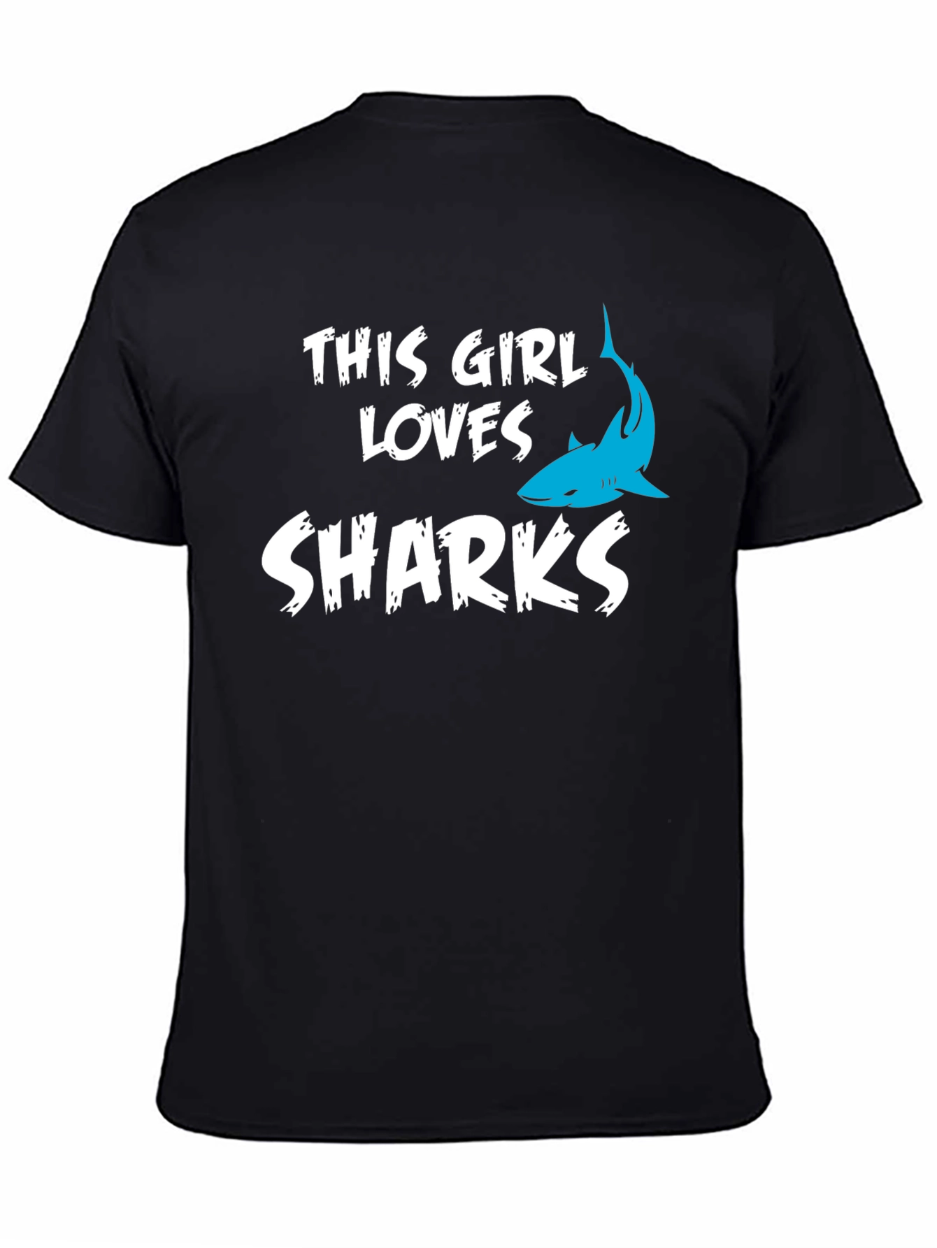 This Girl Loves Sharks T-Shirt - Black