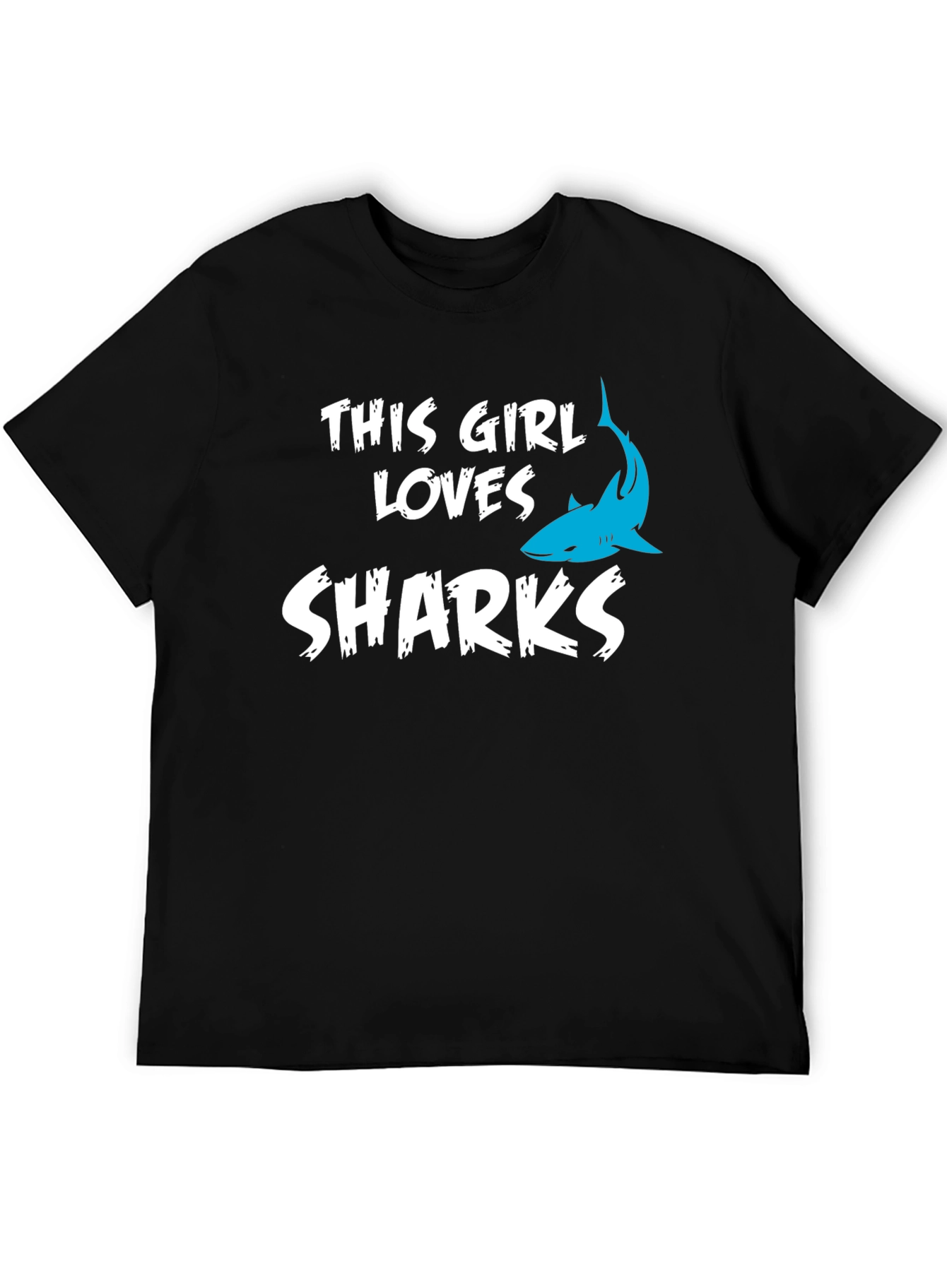 This Girl Loves Sharks T-Shirt - Black