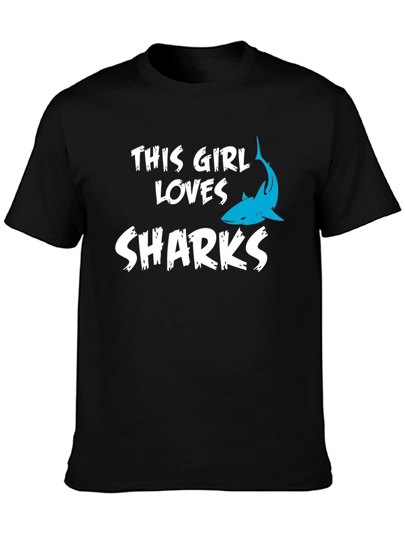 This Girl Loves Sharks T-Shirt - Black