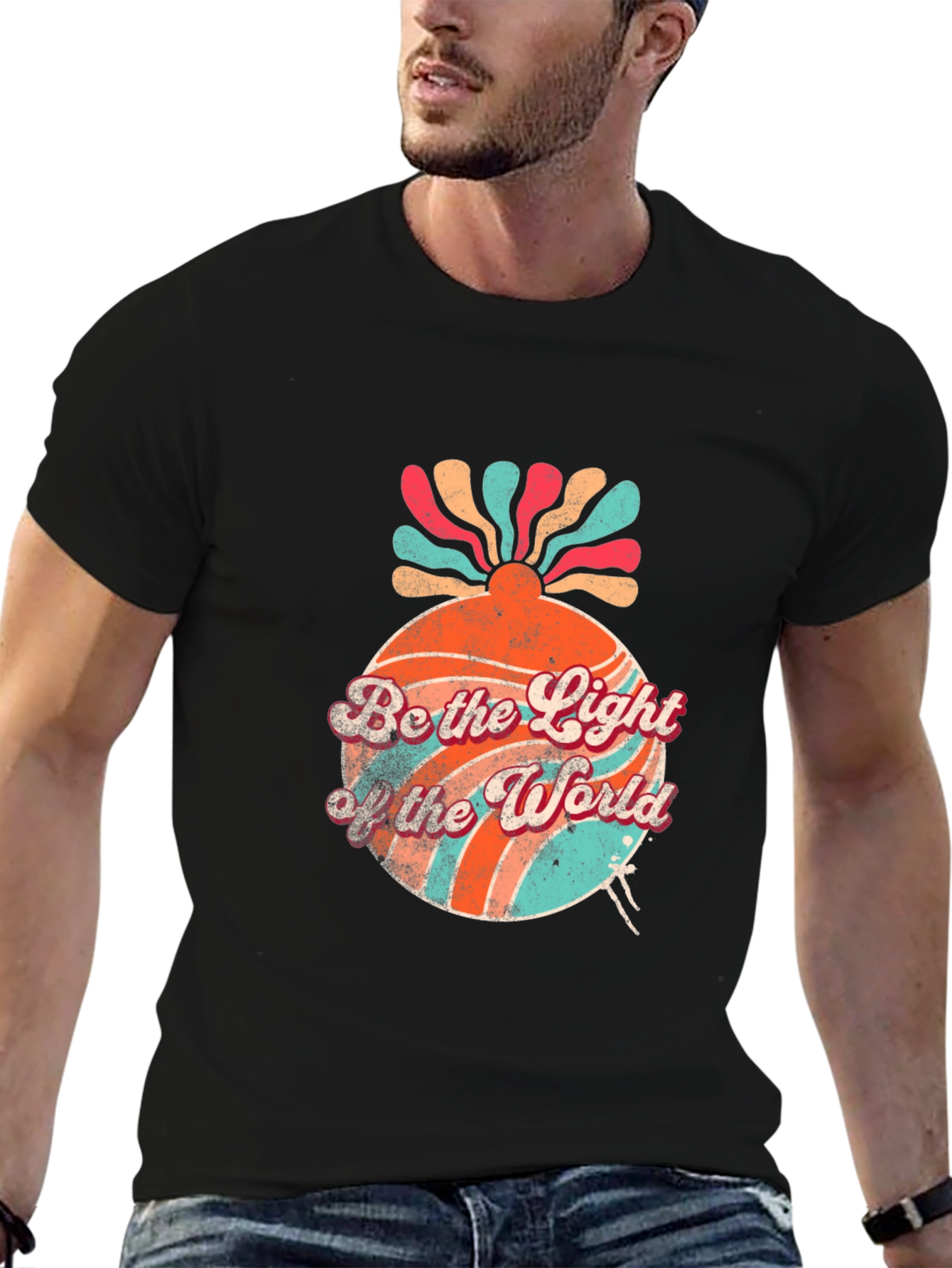 Be the Light Graphic Tee - Retro Style
