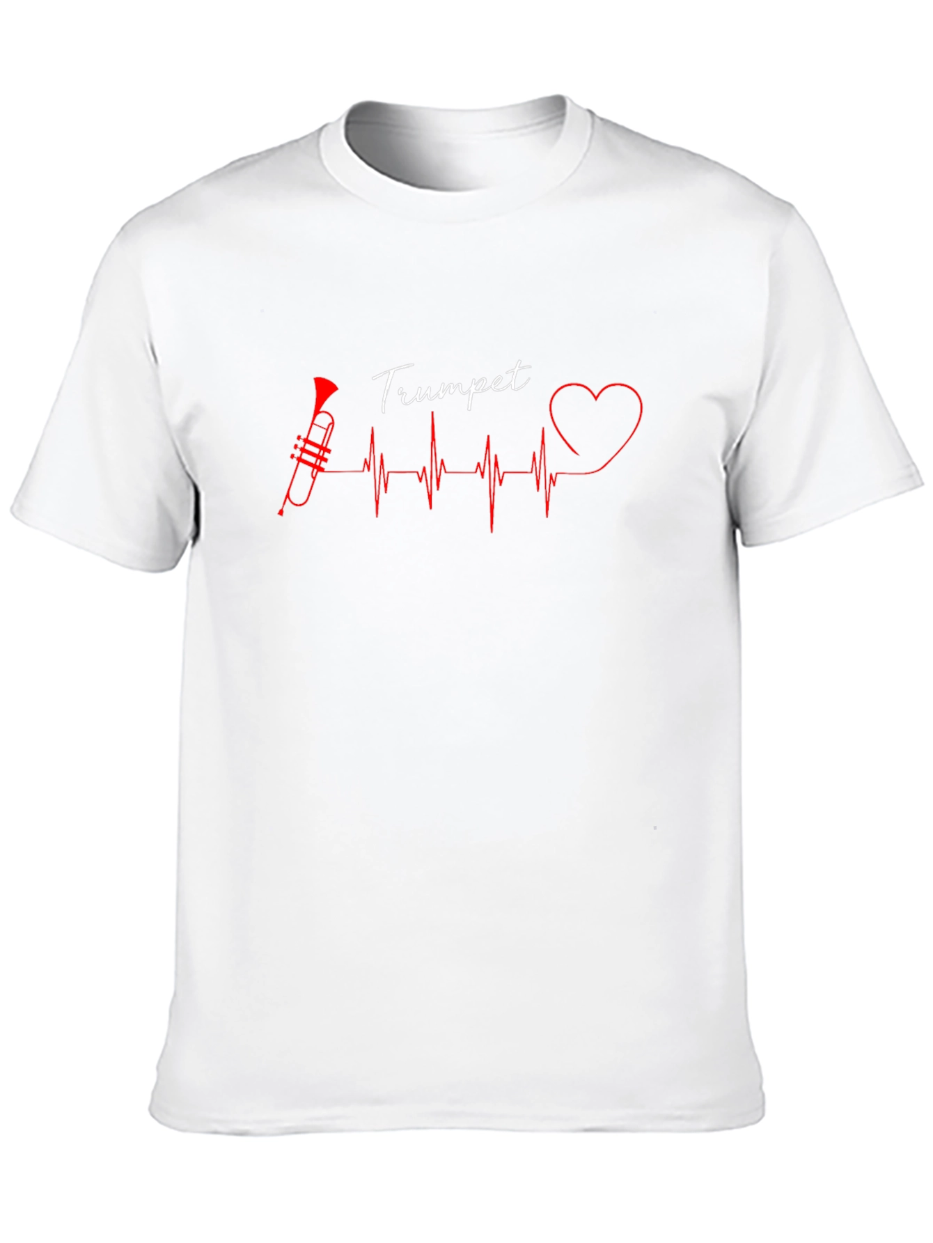 Trumpet Heartbeat T-Shirt - Musician Love!