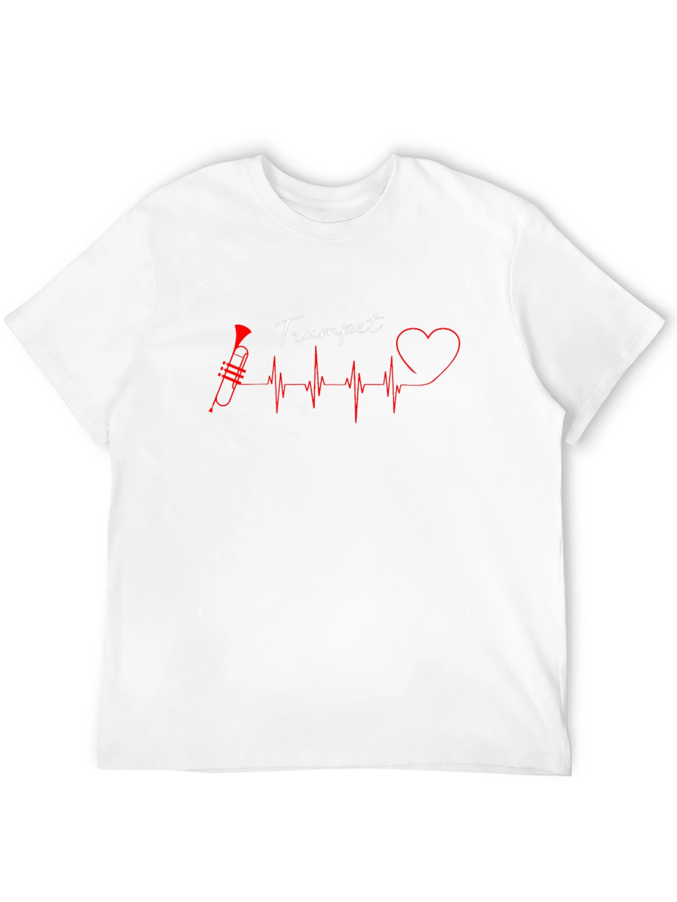 Trumpet Heartbeat T-Shirt - Musician Love!