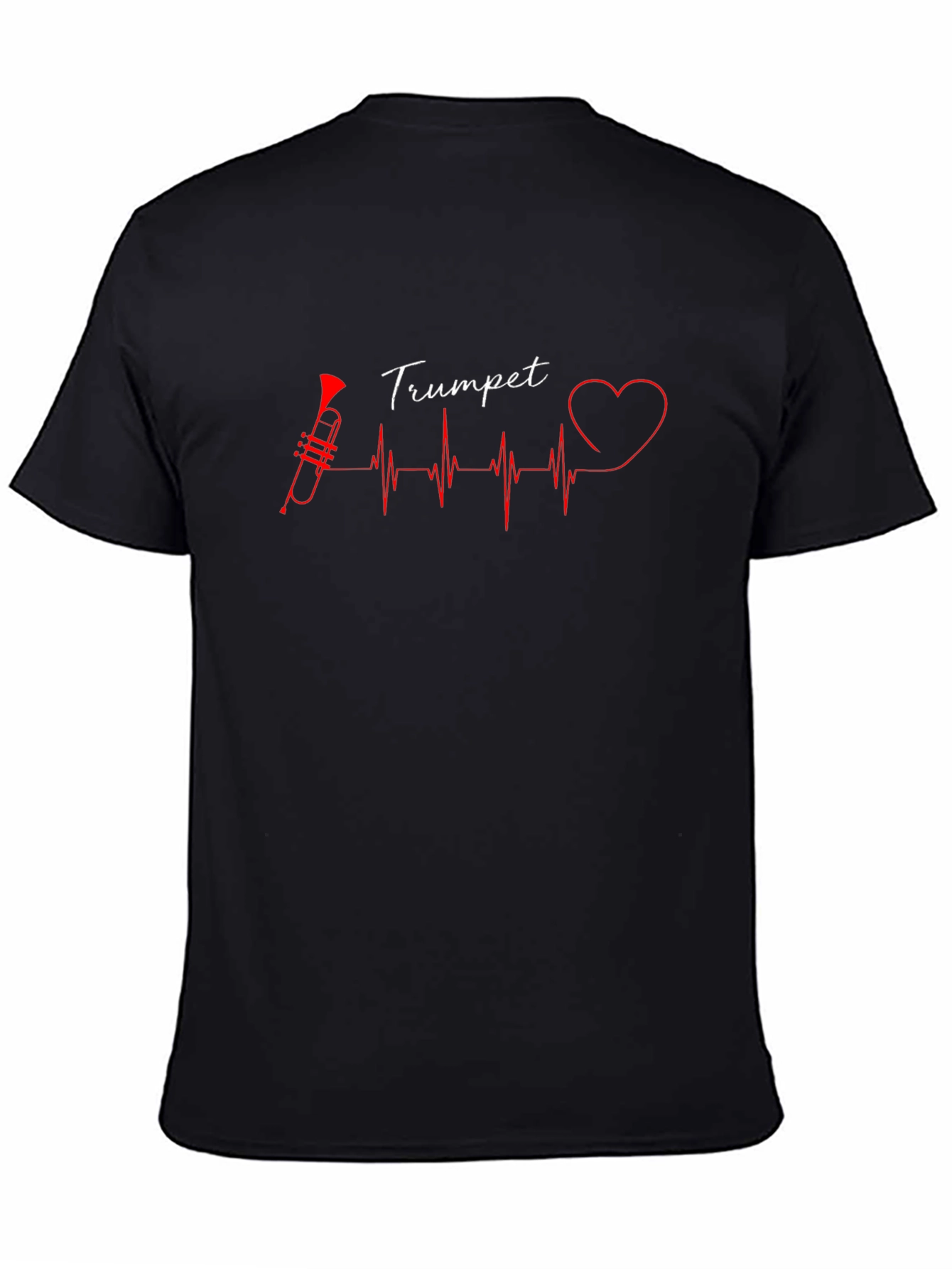 Trumpet Heartbeat T-Shirt - Musician Love!