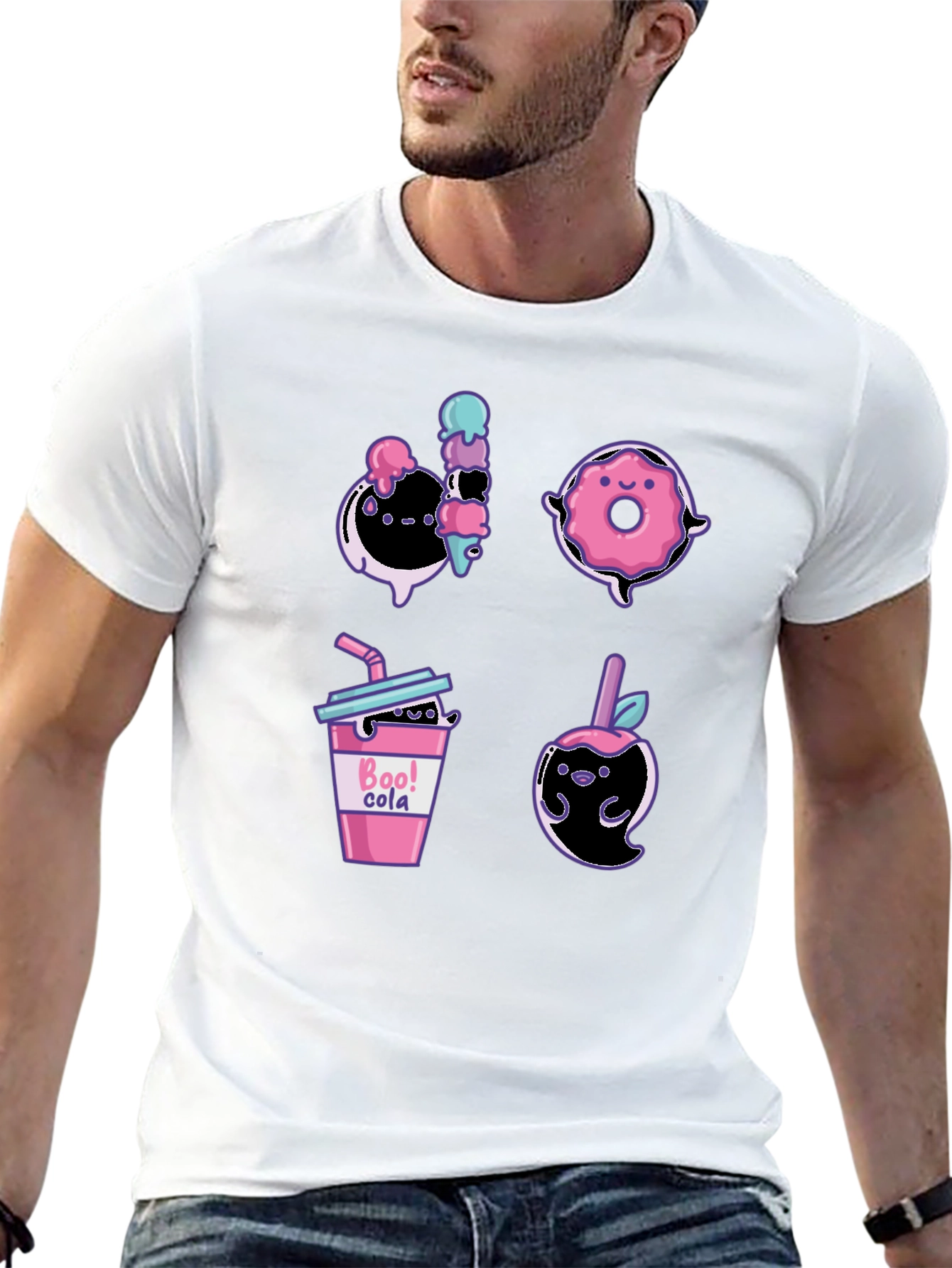 Cute Ghost Dessert T-Shirt Fun Halloween Apparel
