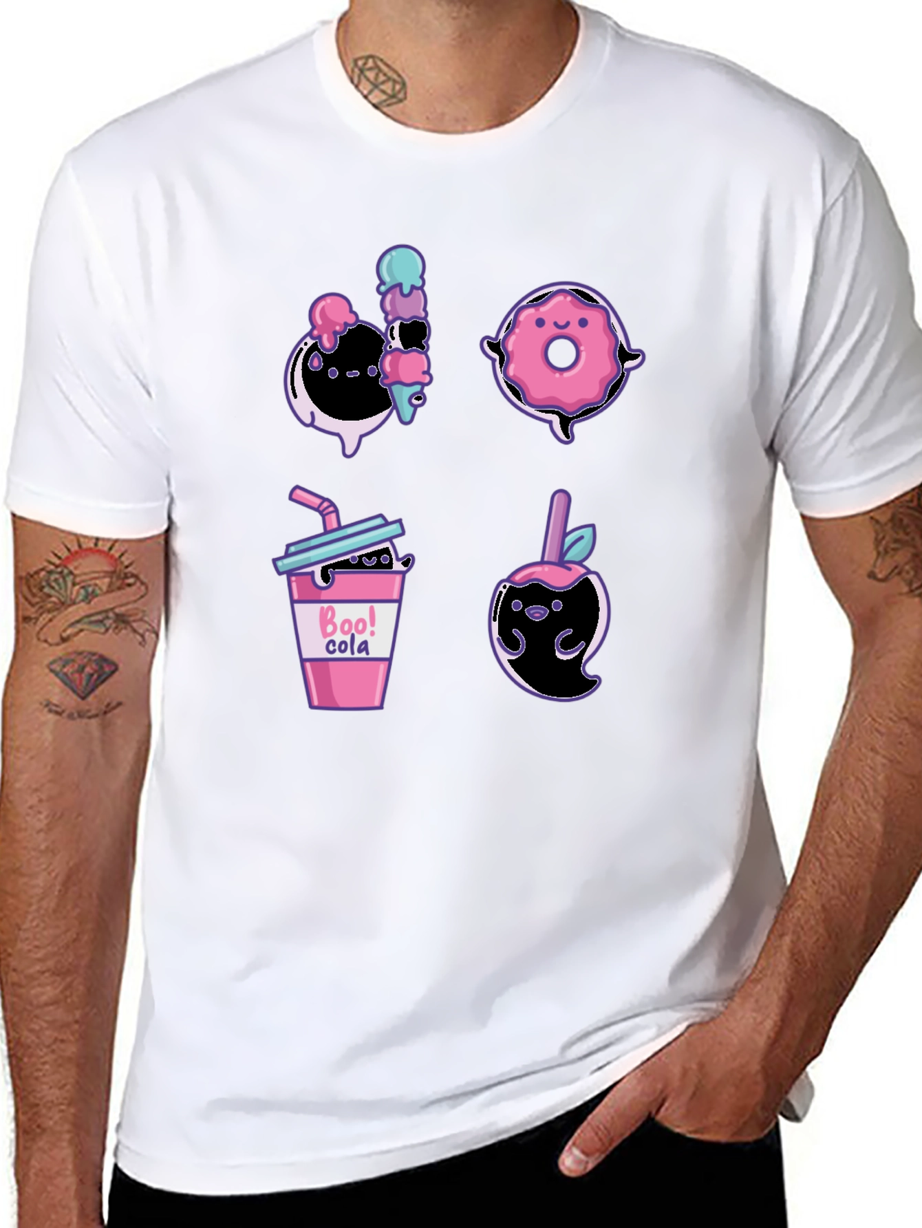 Cute Ghost Dessert T-Shirt Fun Halloween Apparel