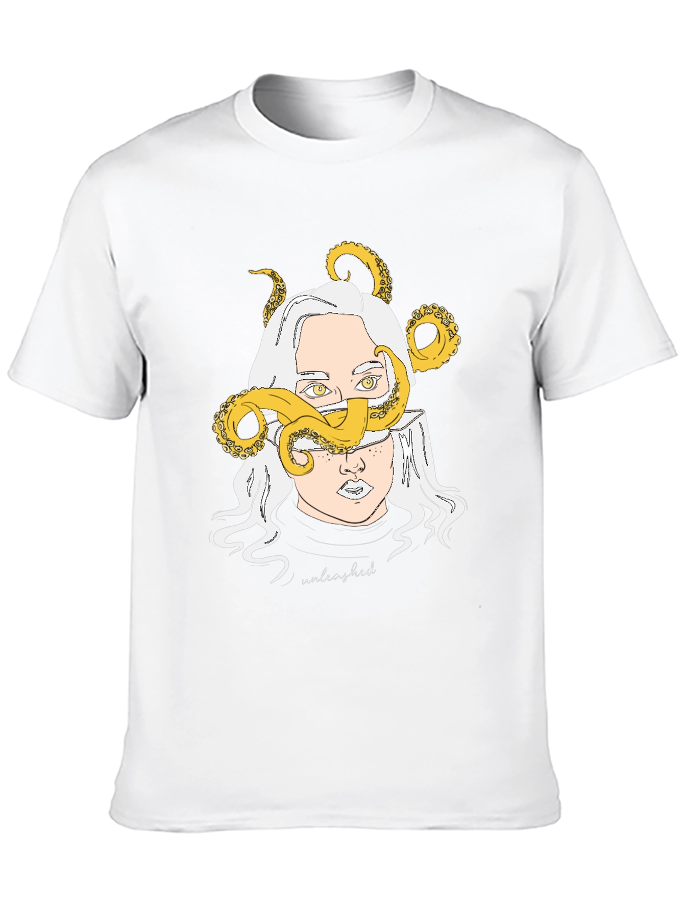 Unleashed Kraken Graphic Tee - Black Cotton T-Shirt