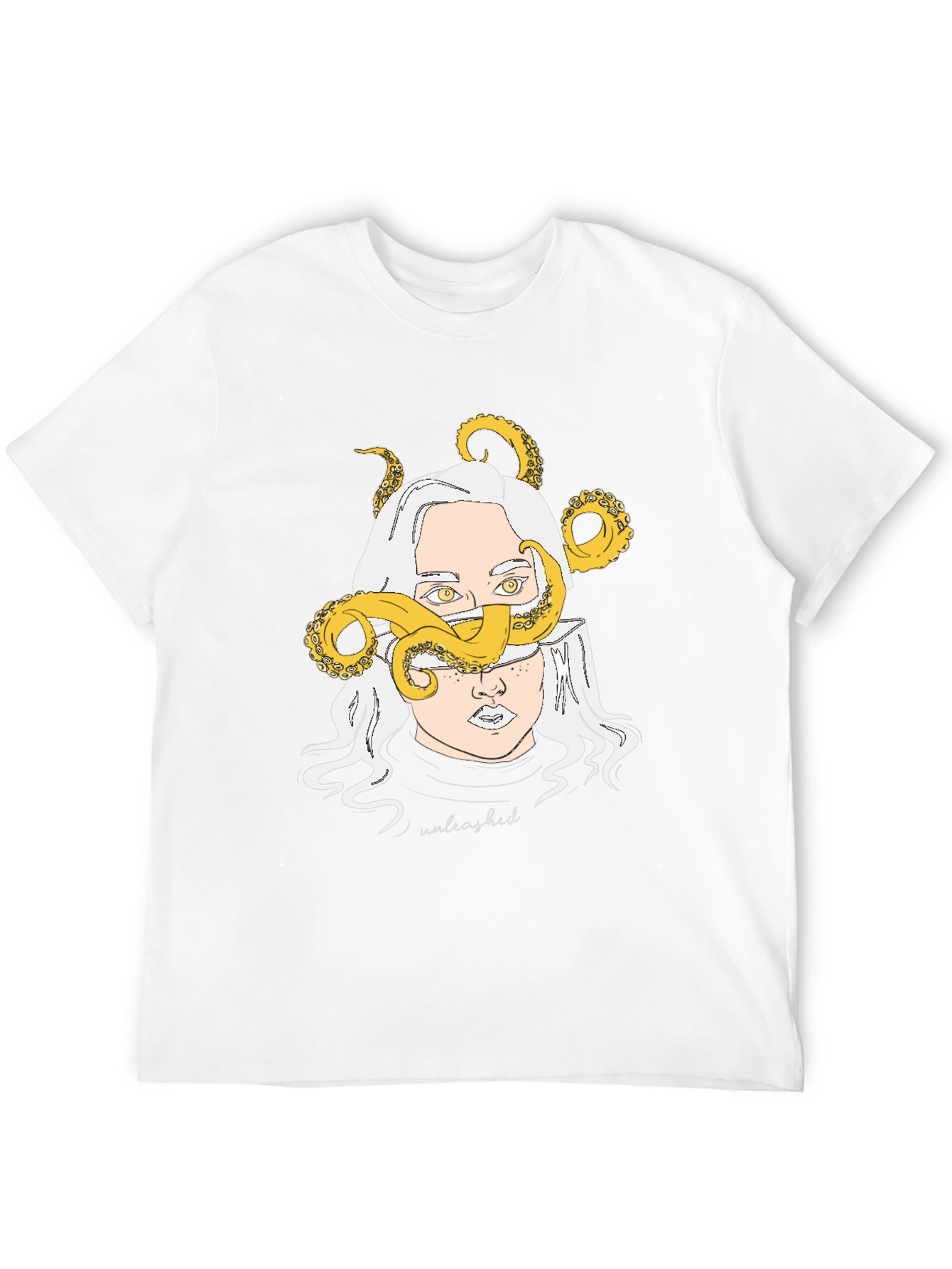 Unleashed Kraken Graphic Tee - Black Cotton T-Shirt