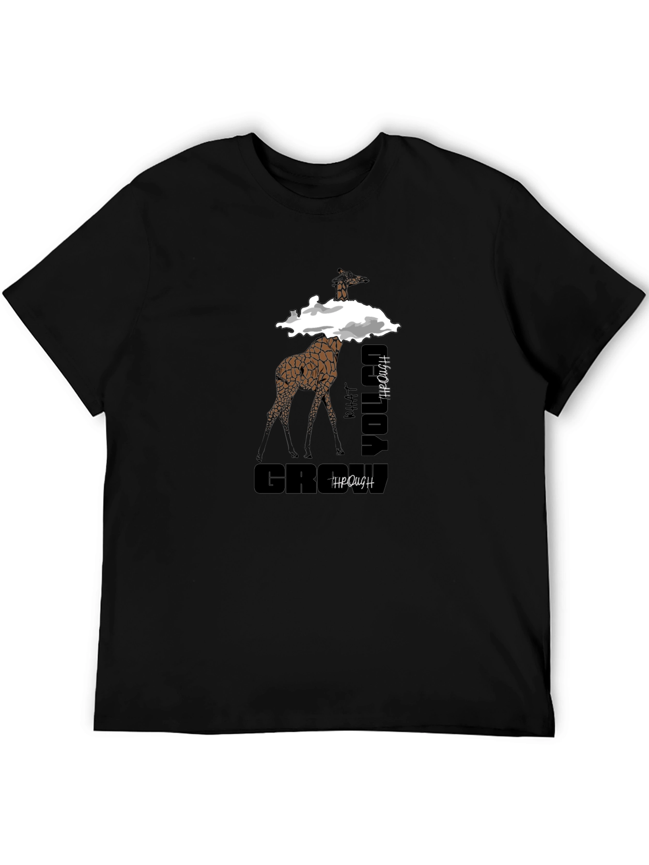 Giraffe What You Grow Through Graphic T-Shirt