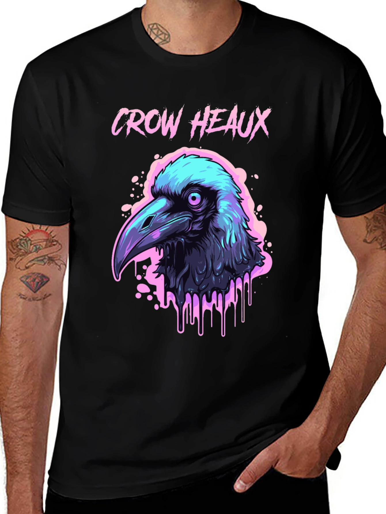 Crow Heaux Graphic Tee - Edgy Urban Style