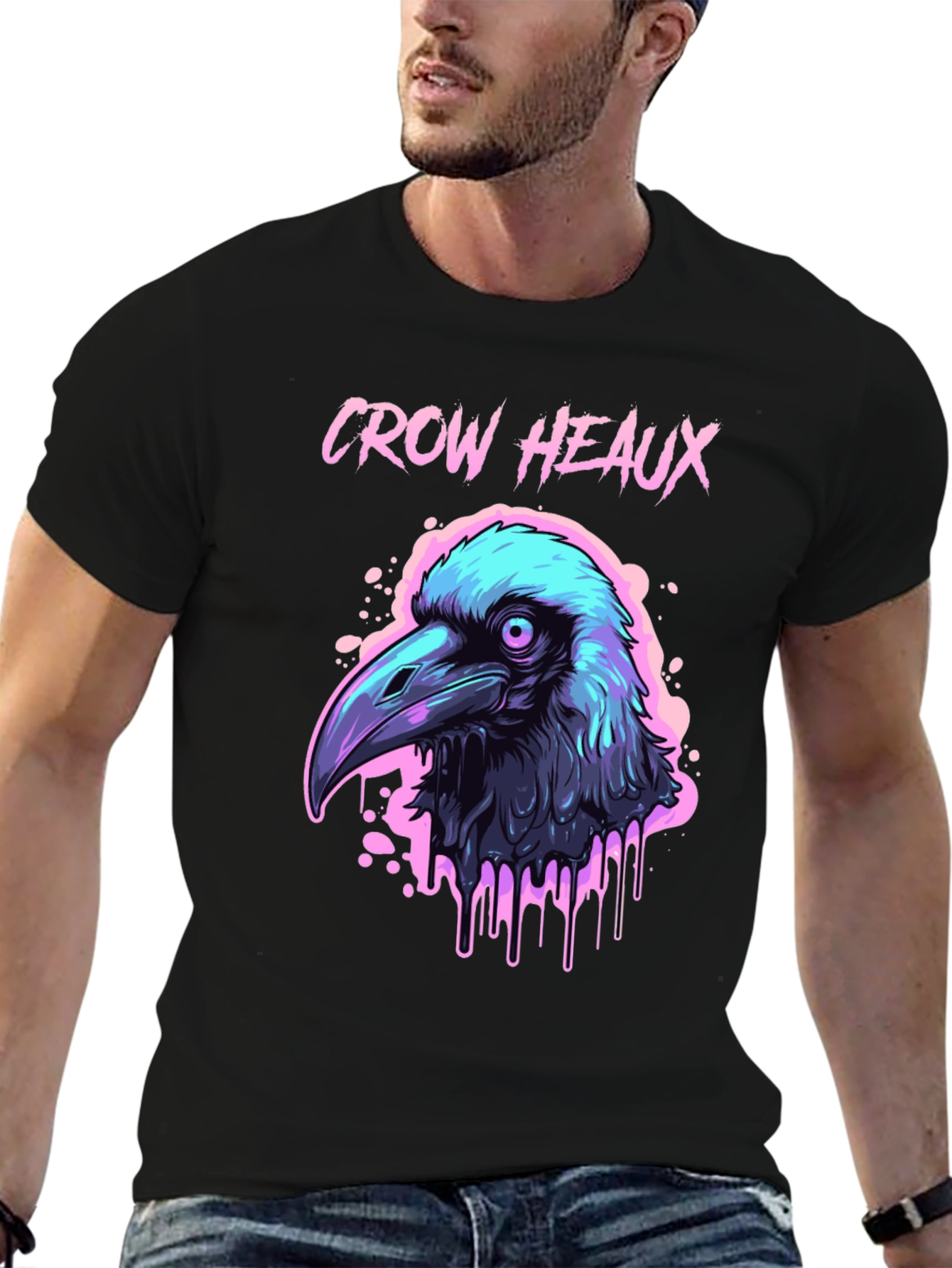 Crow Heaux Graphic Tee - Edgy Urban Style