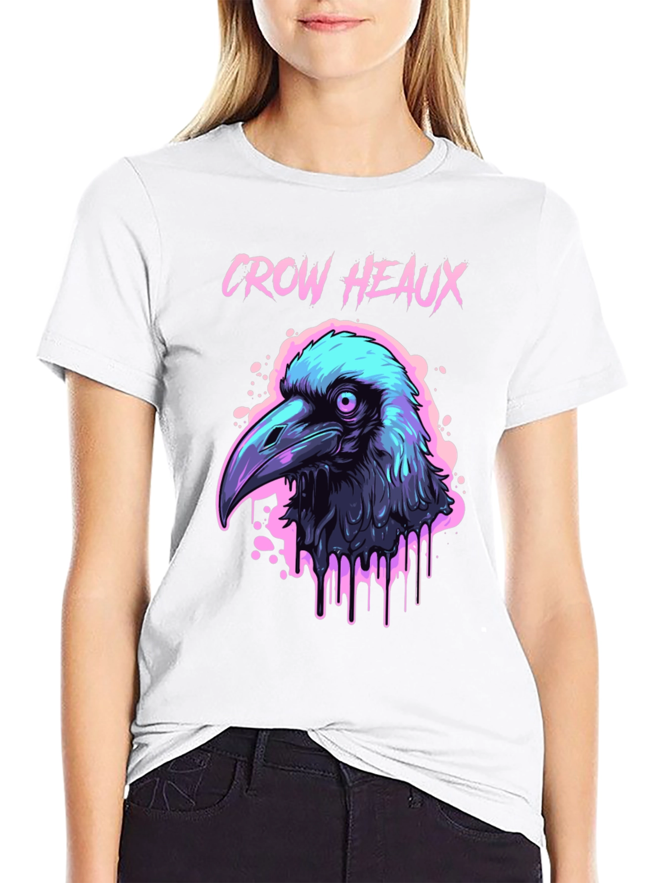 Crow Heaux Graphic Tee - Edgy Urban Style
