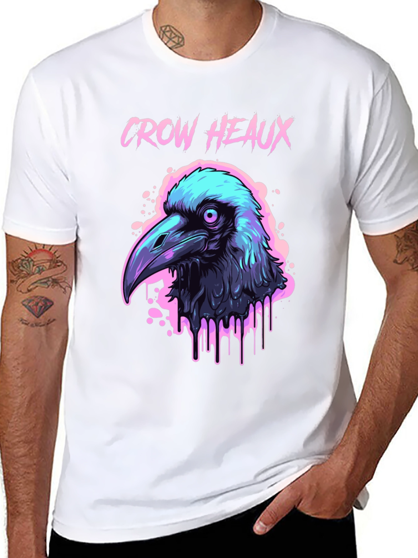Crow Heaux Graphic Tee - Edgy Urban Style