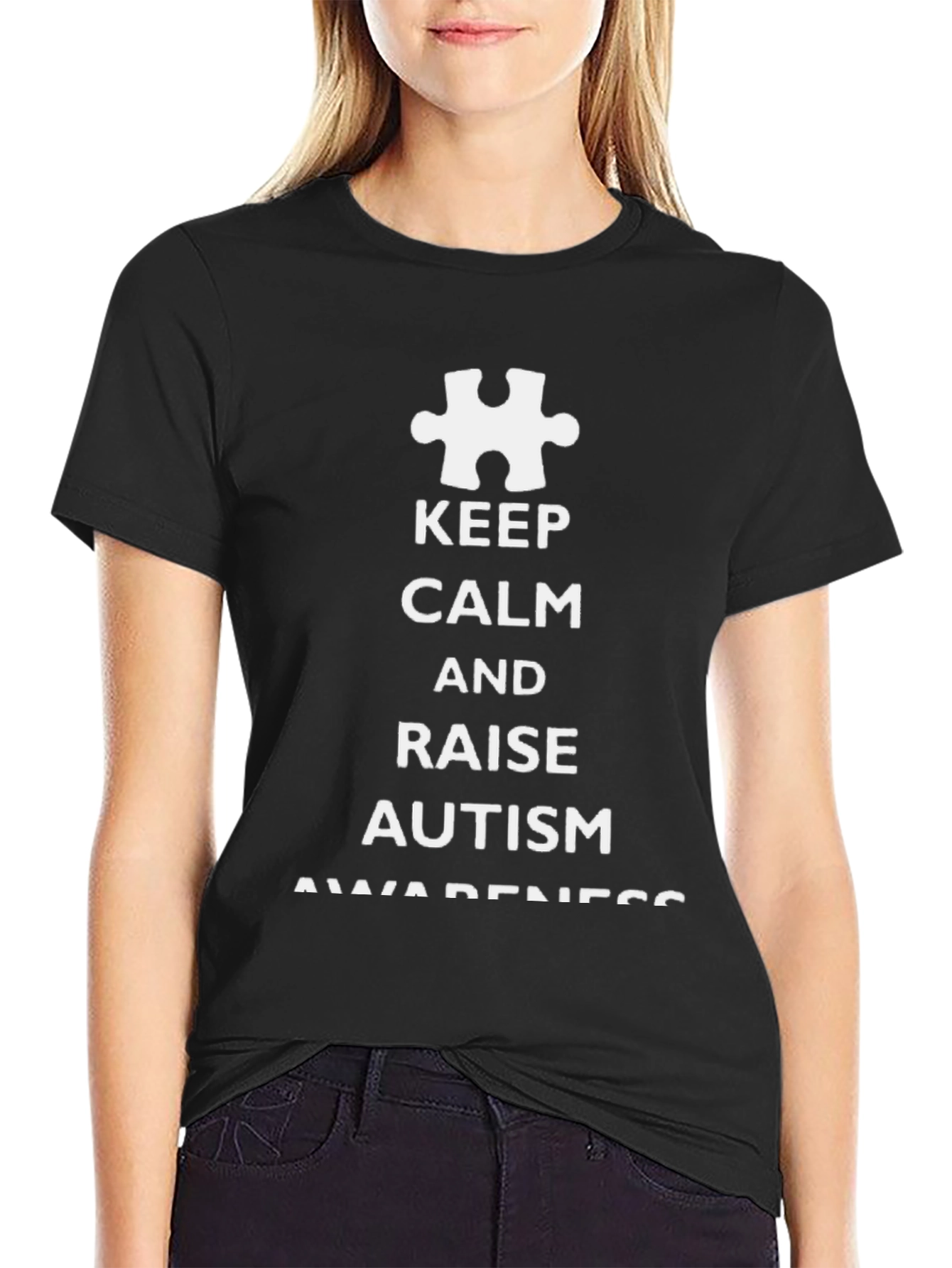 Autism Awareness T-Shirt - Keep Calm & Raise Awareness