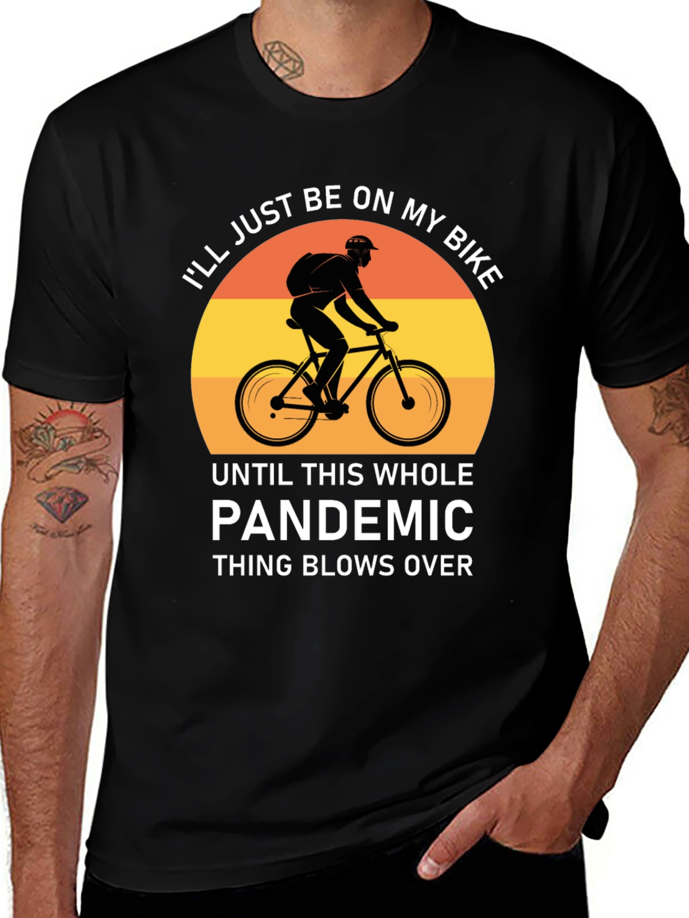 Bike Pandemic T-Shirt - Stay Safe & Ride On!
