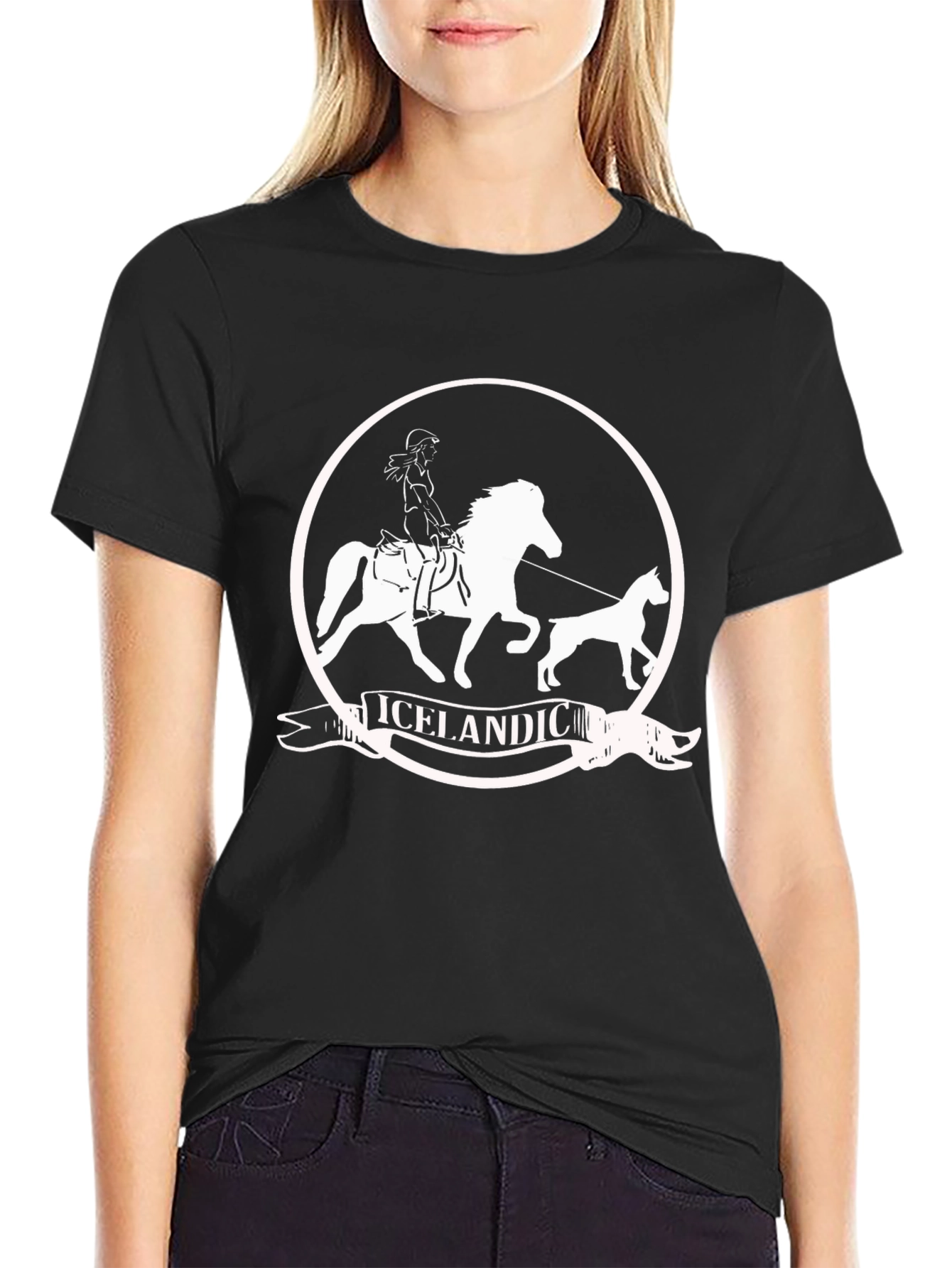 Icelandic Horse T-Shirt - Unisex Black Tee