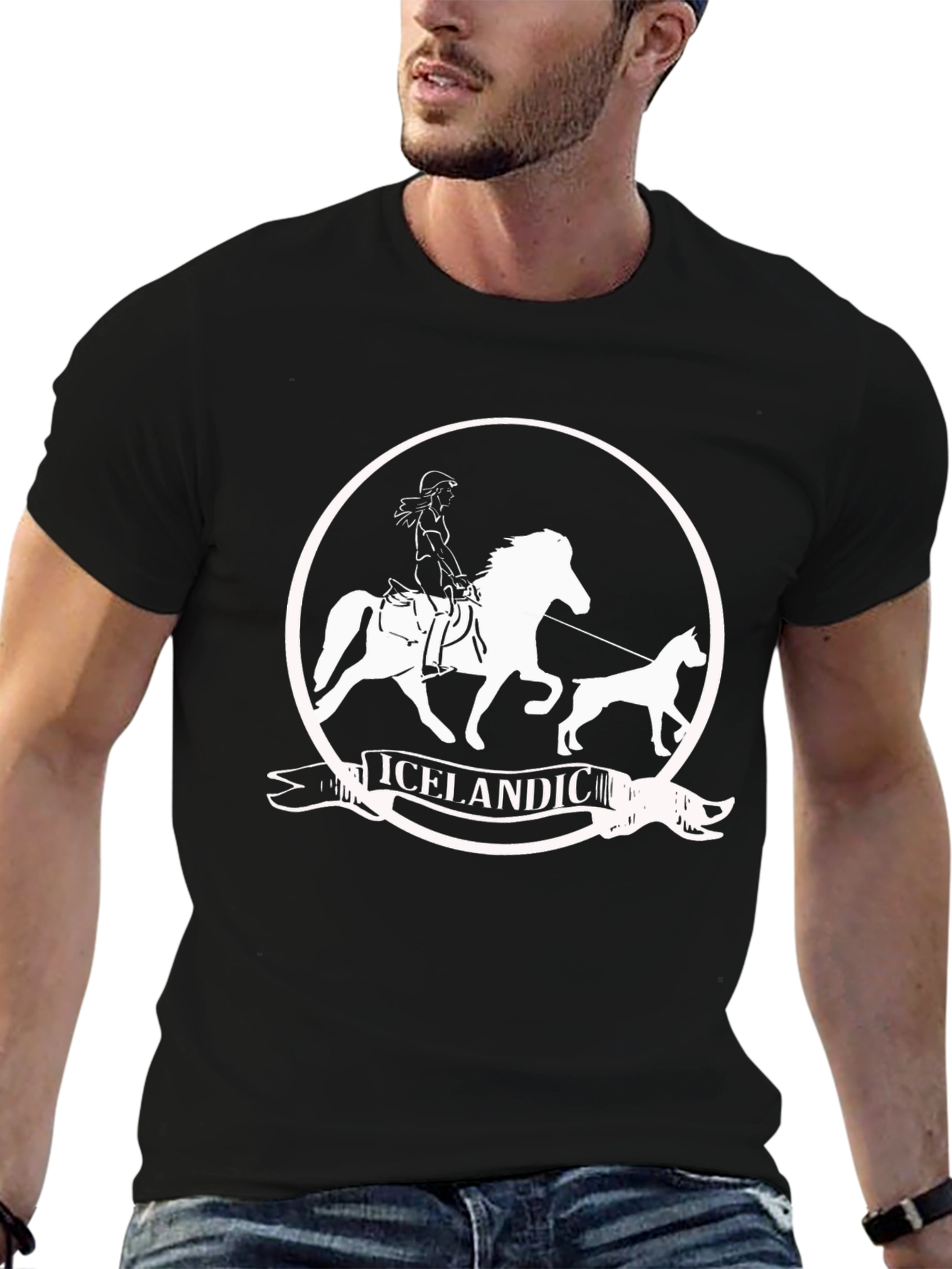 Icelandic Horse T-Shirt - Unisex Black Tee