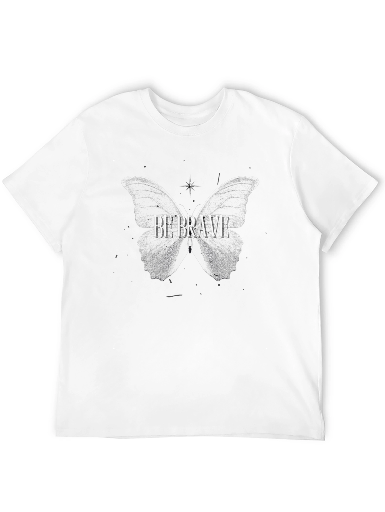Be Brave Butterfly Graphic Tee - Black