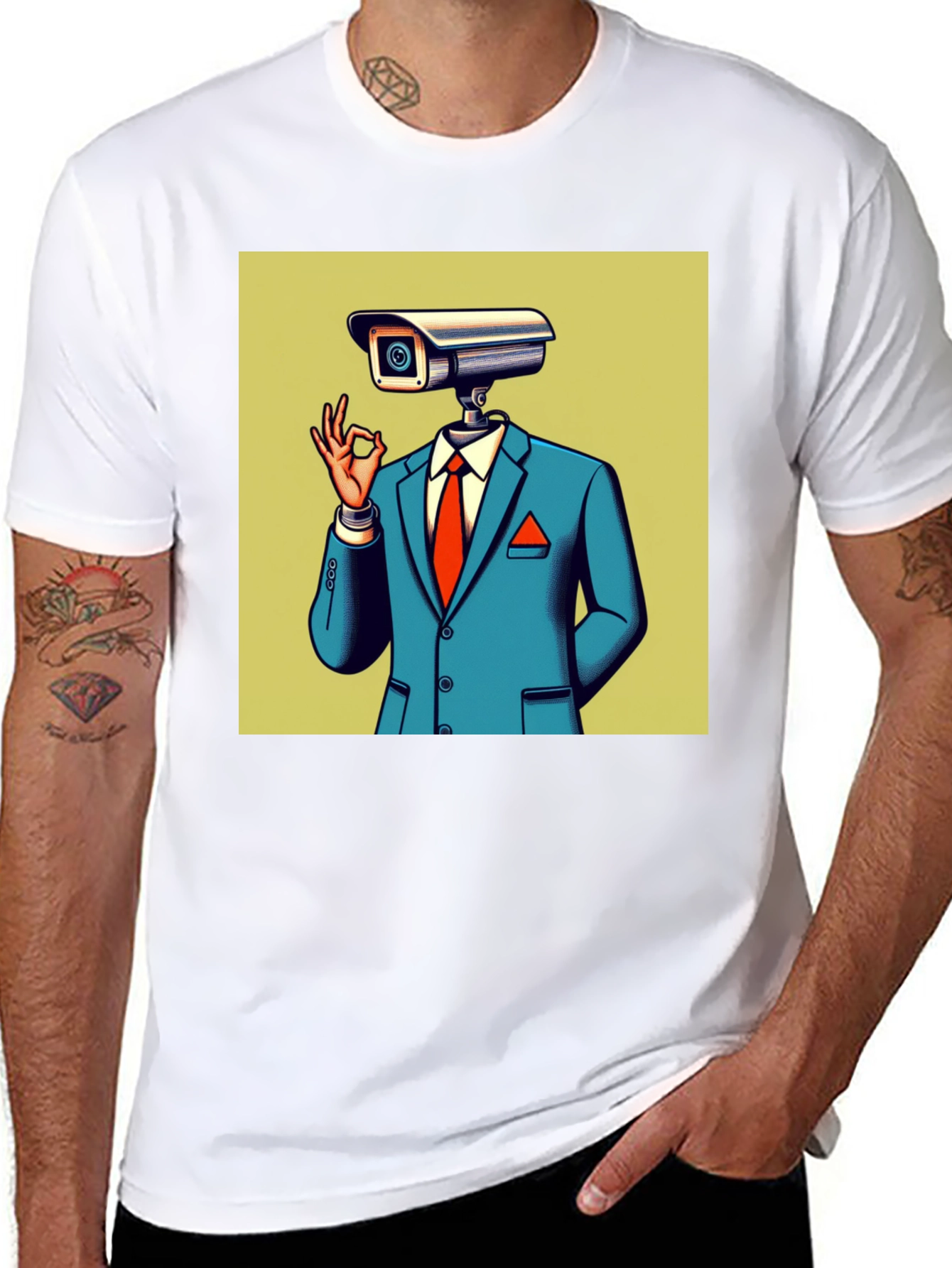 Surveillance Camera Man T-Shirt - Modern Graphic Tee