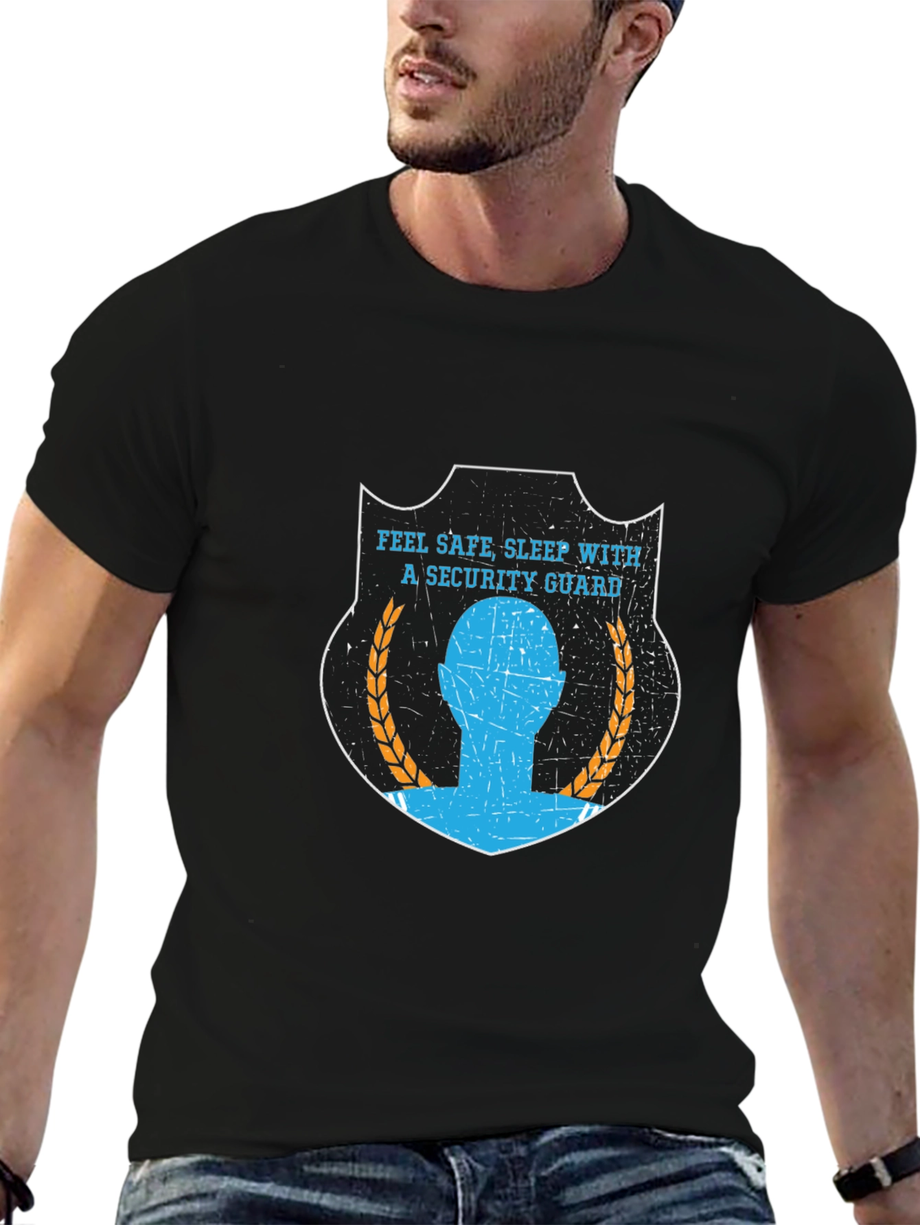 Security Guard Graphic Black T-Shirt