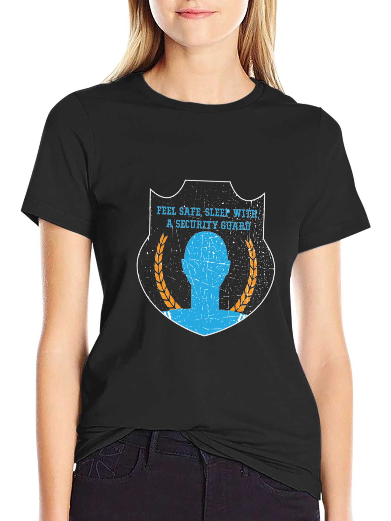 Security Guard Graphic Black T-Shirt