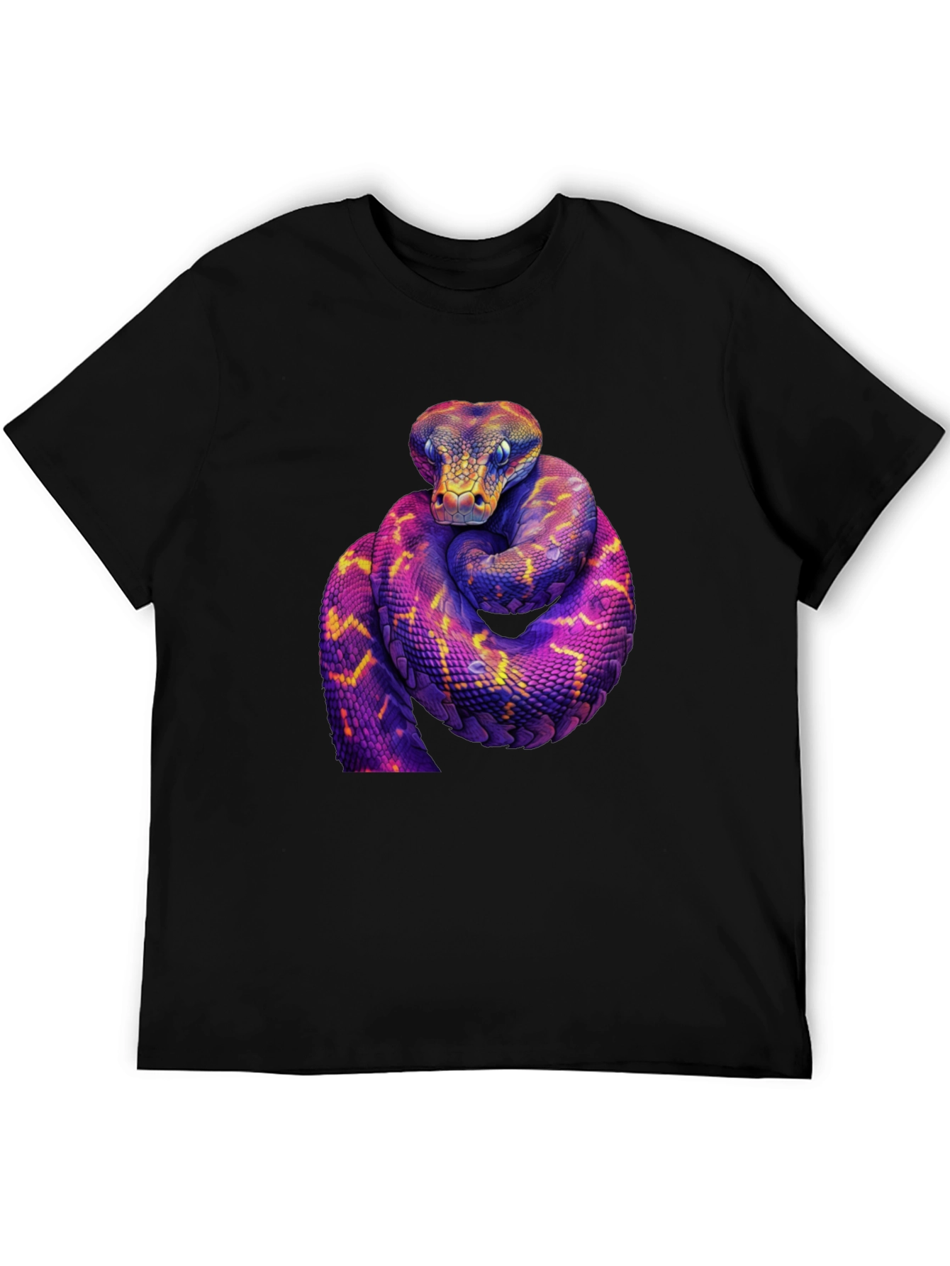 Vibrant Snake Graphic Tee - Bold Reptile Design